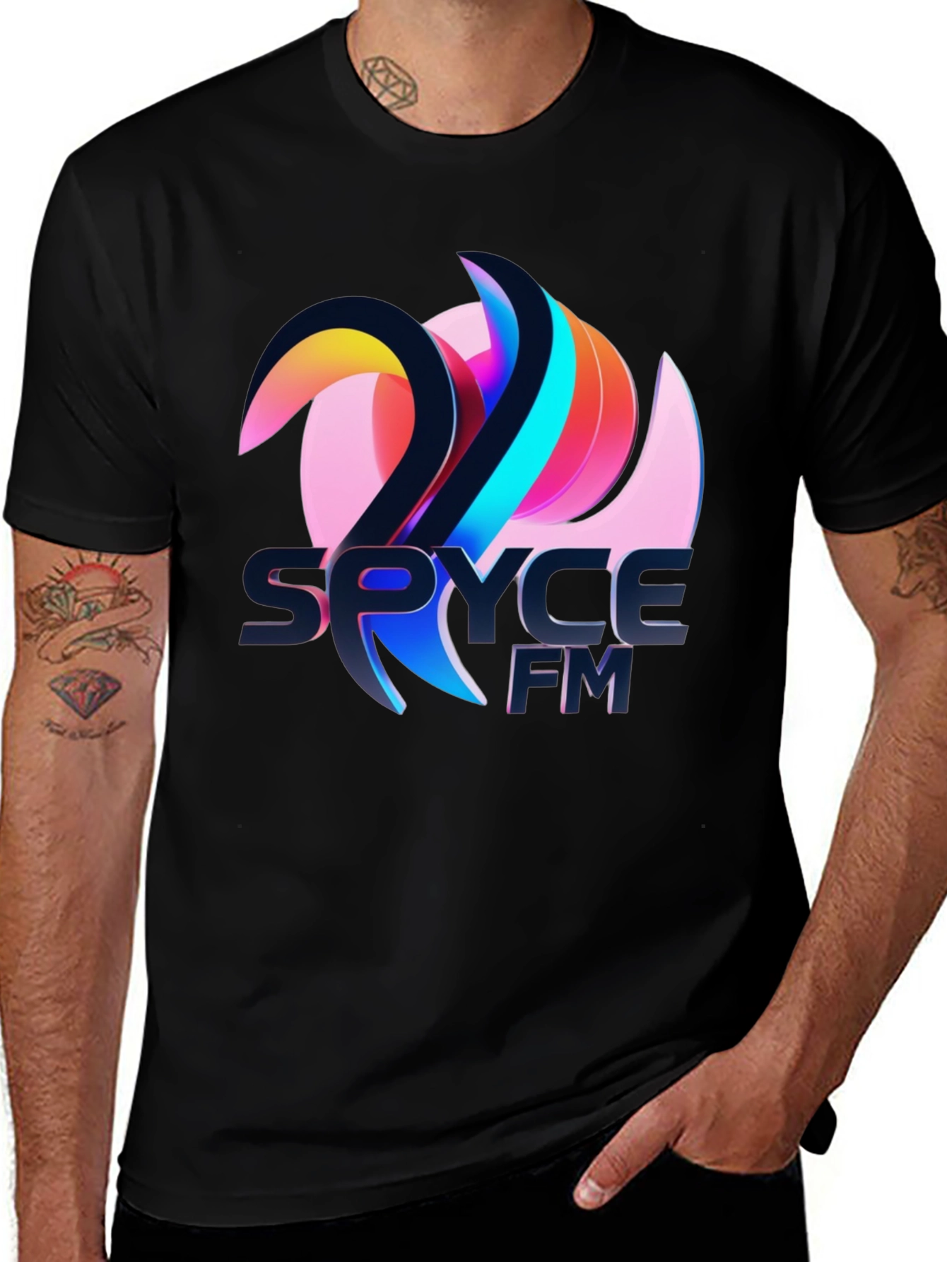 Variant 18 of Spyce FM Black Graphic Tee