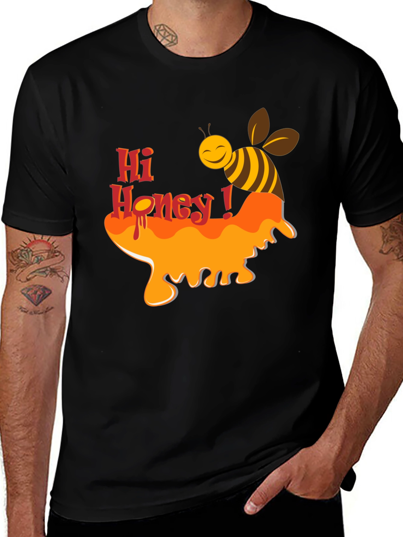 Variant 25 of Hi Honey Bee Graphic T-Shirt