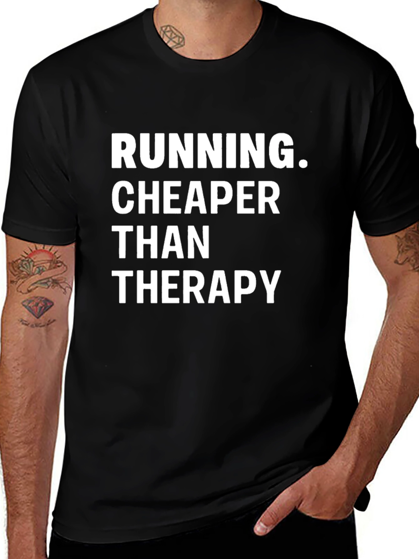 Variant 21 of Running Cheaper Than Therapy Graphic Tee