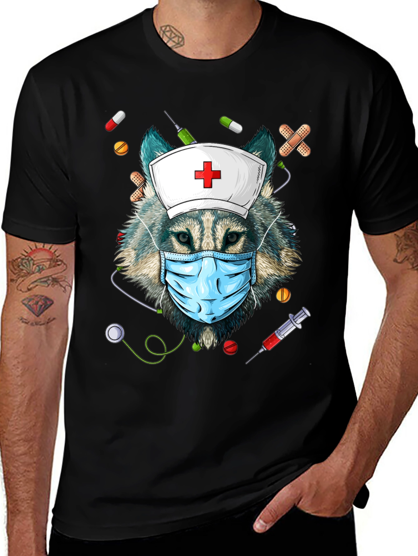 Variant 4 of Nurse Wolf Graphic T-Shirt