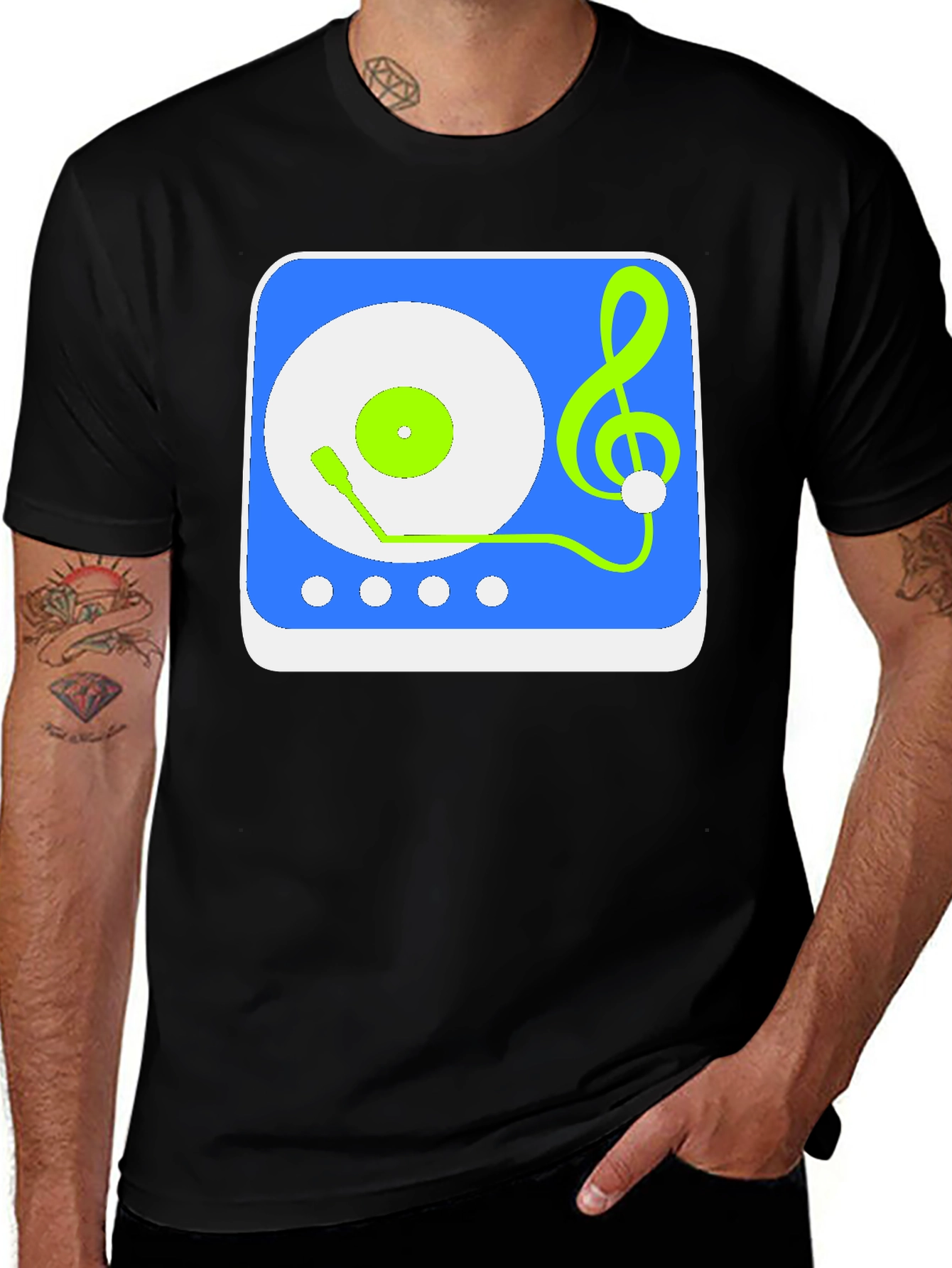 Variant 20 of Musical Turntable Graphic Tee