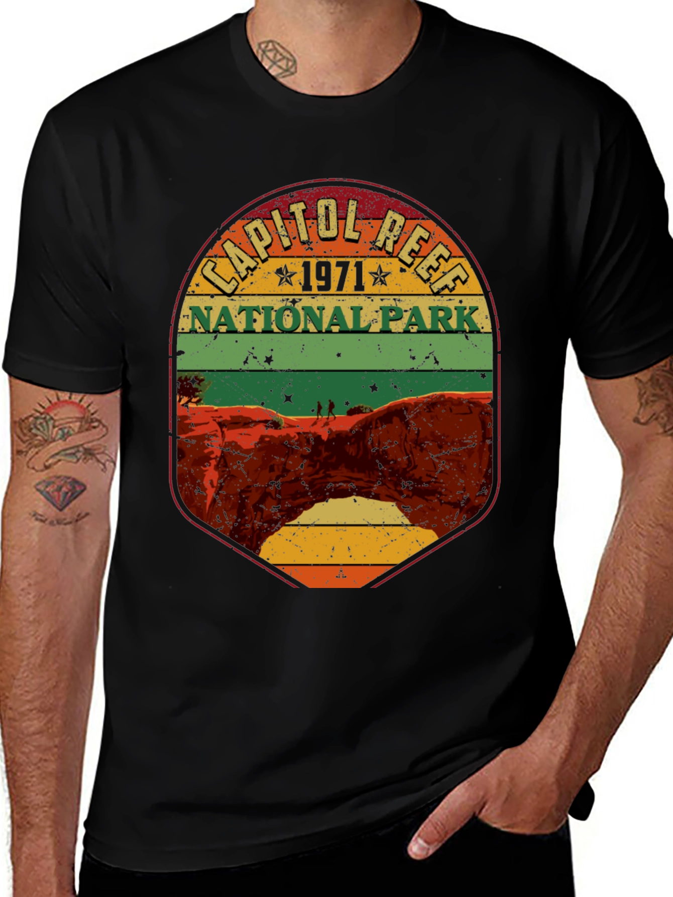 Capitol Reef National Park 1971 Vintage Style T-Shirt