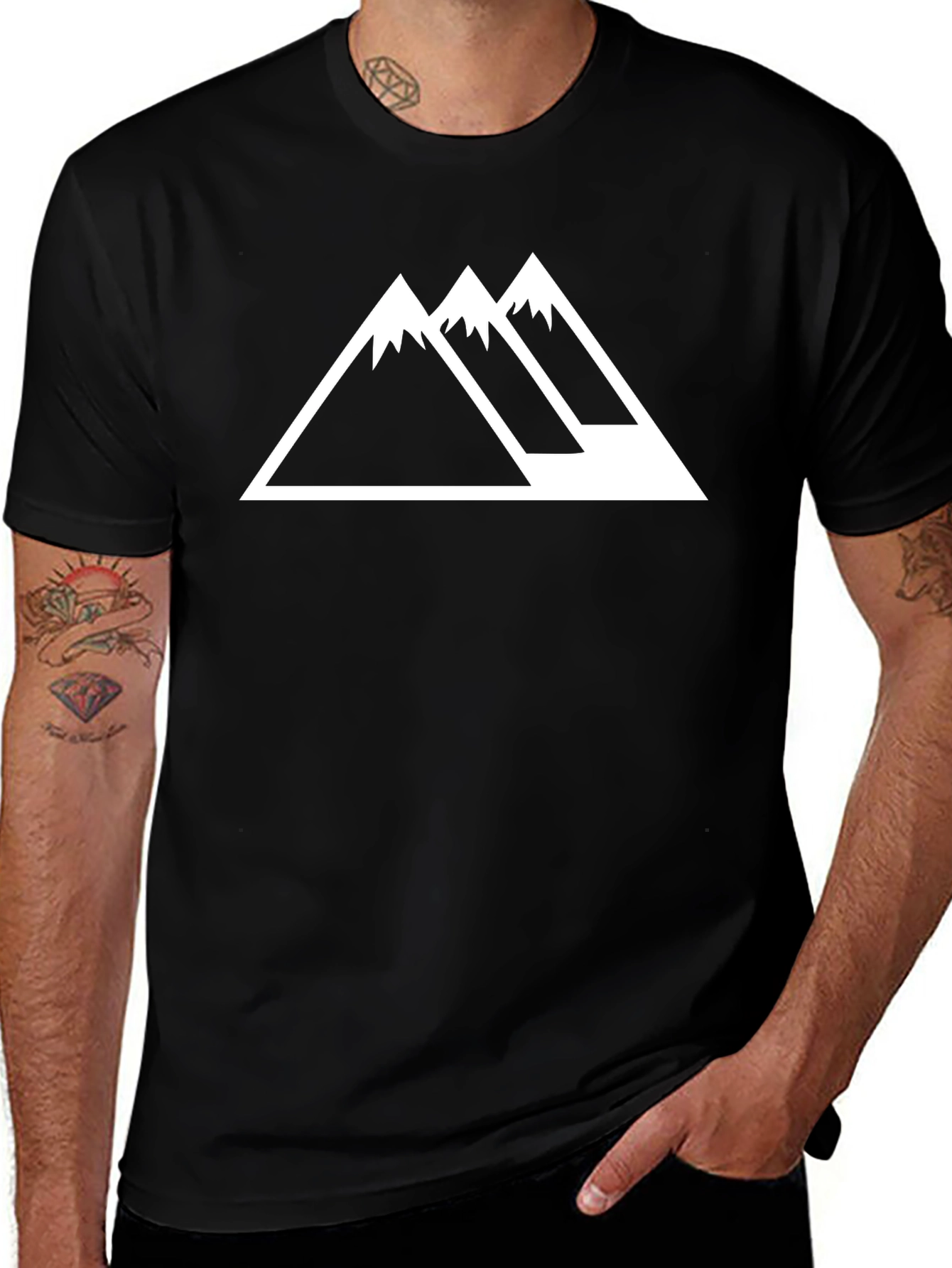 Variant 24 of Mountain Peaks Graphic Tee - Black