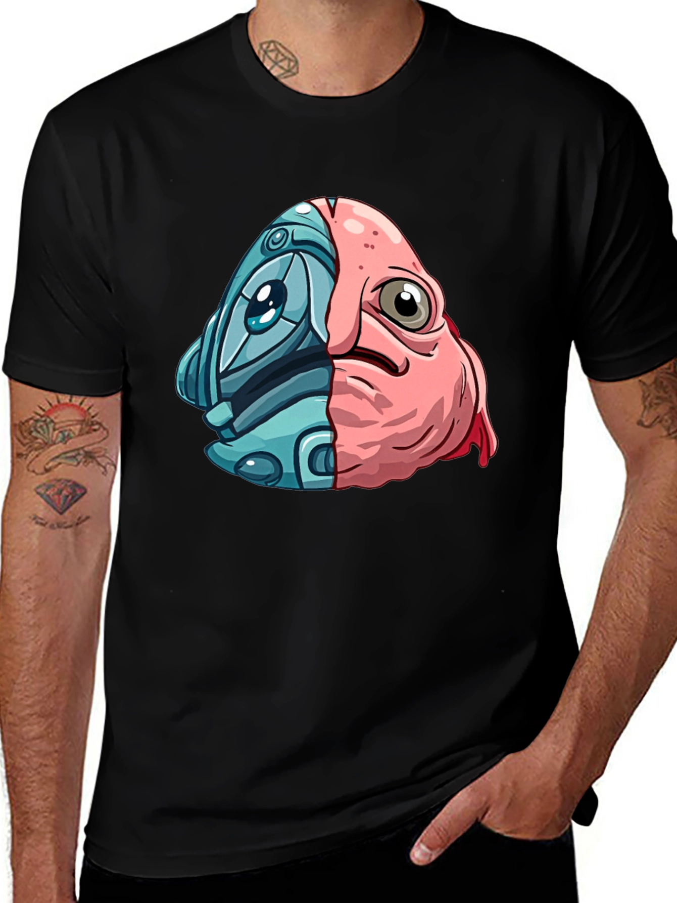 Cyberpunk Fish Head T-Shirt