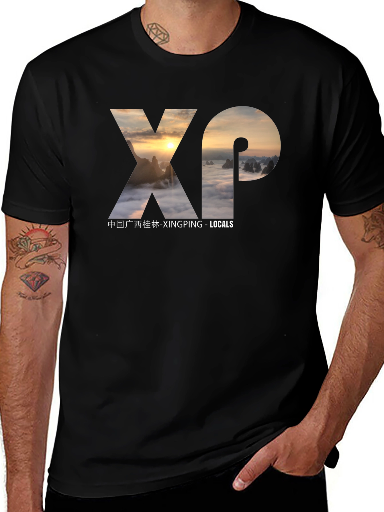 Variant 8 of XP Xingping Locals Black Graphic Tee