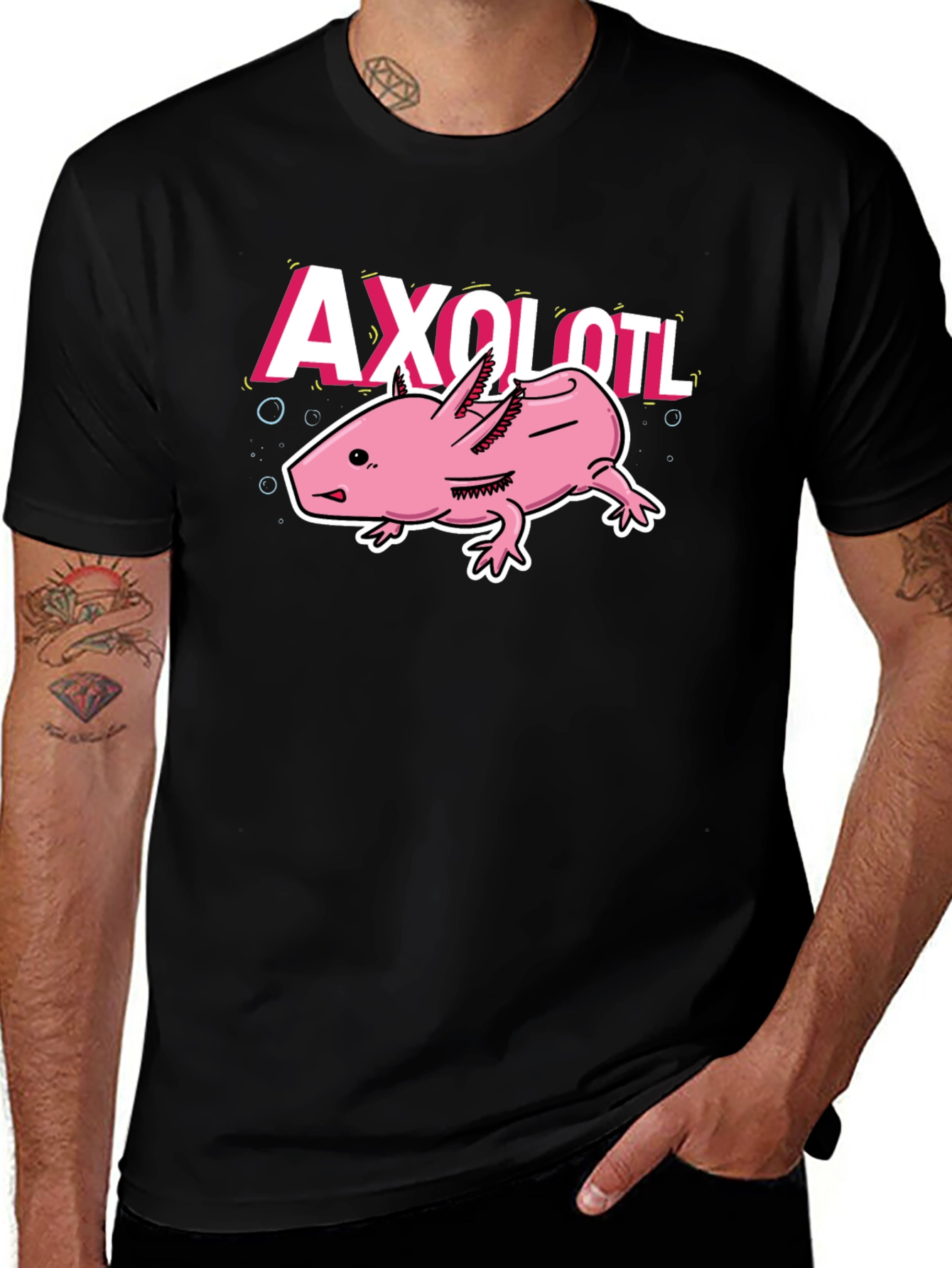 Variant 23 of Axolotl Graphic Tee - Trendy Amphibian Design