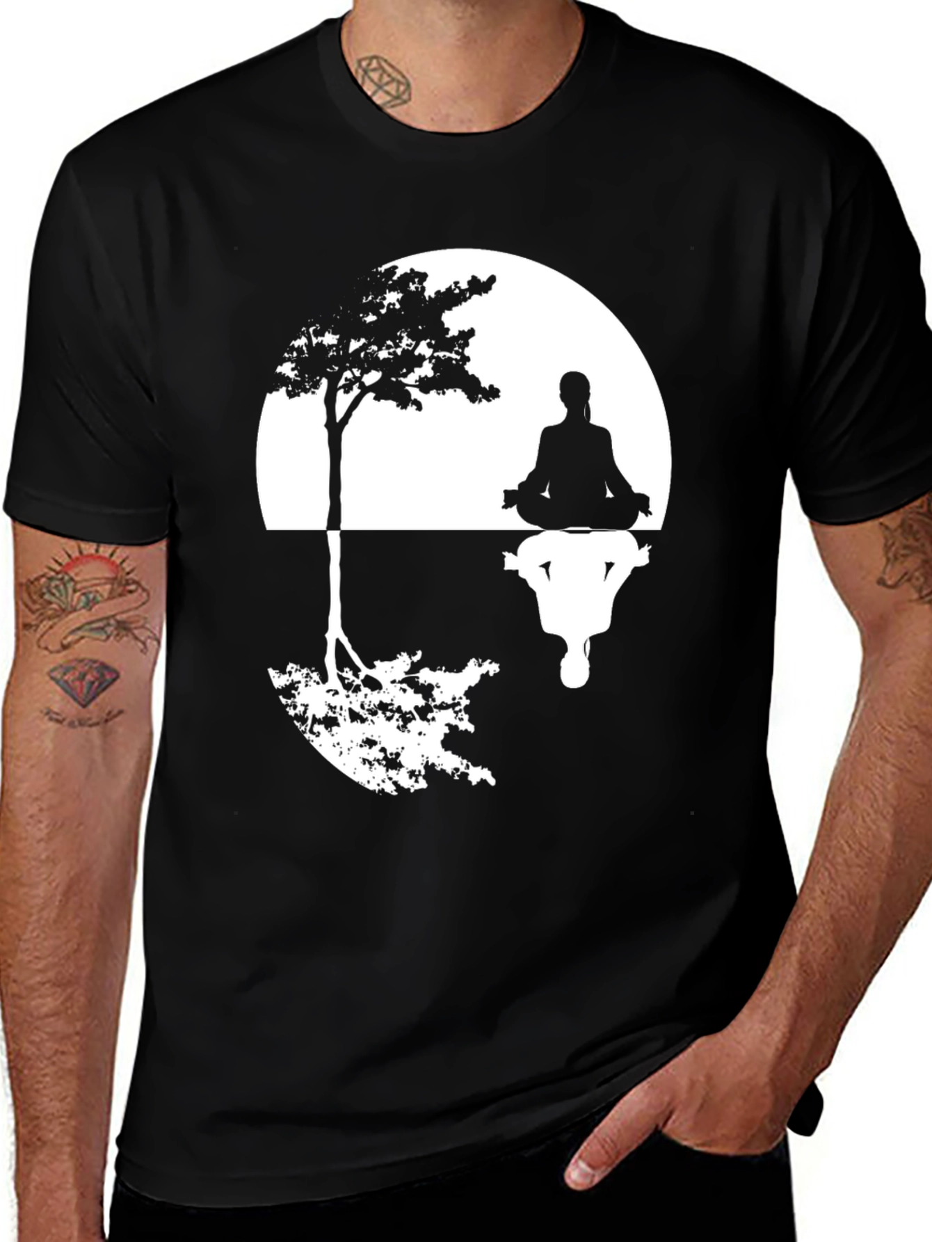 Variant 8 of Yin Yang Yoga Tree Graphic Tee