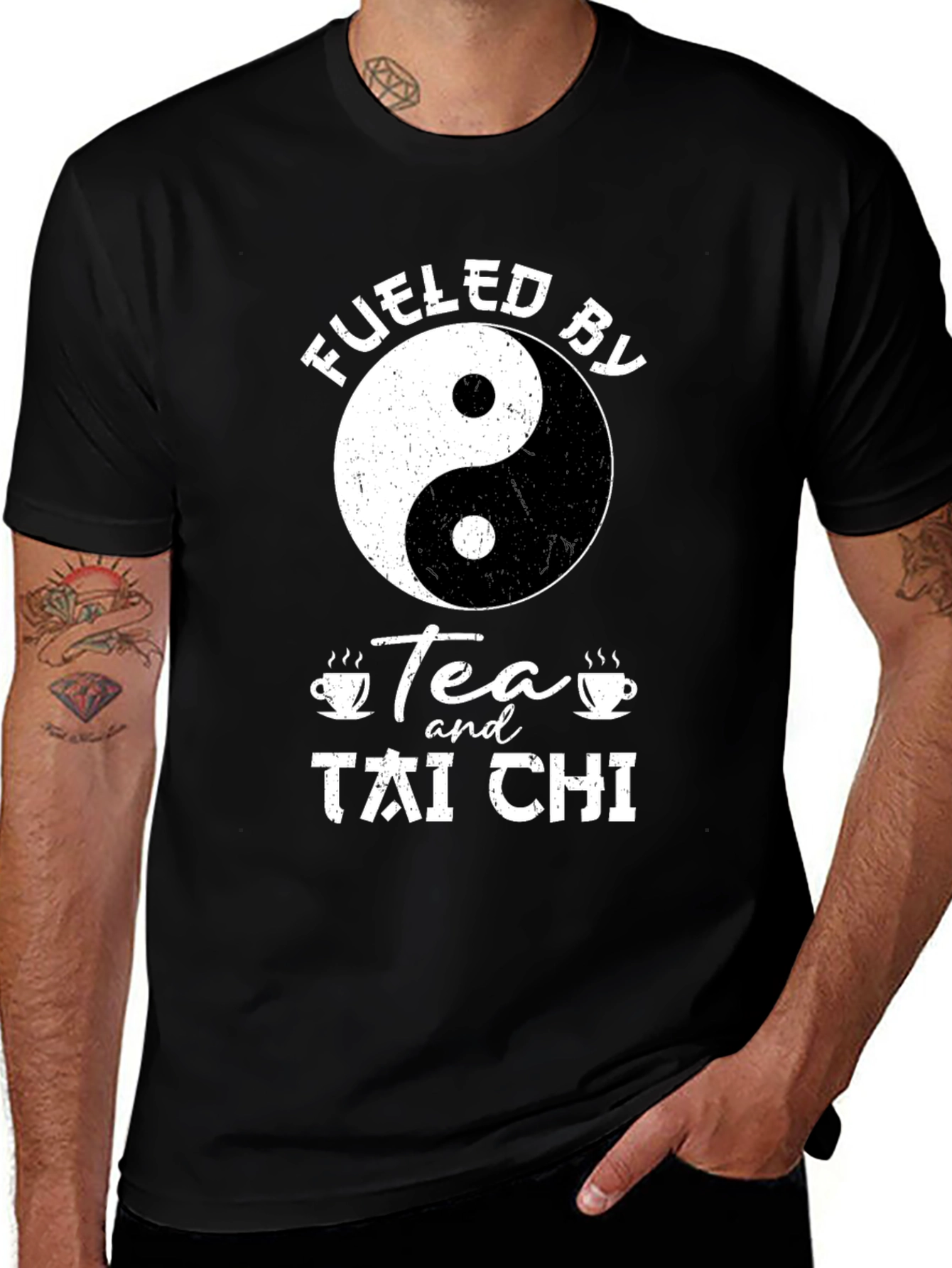 Variant 27 of Fueled By Tea and Tai Chi T-Shirt