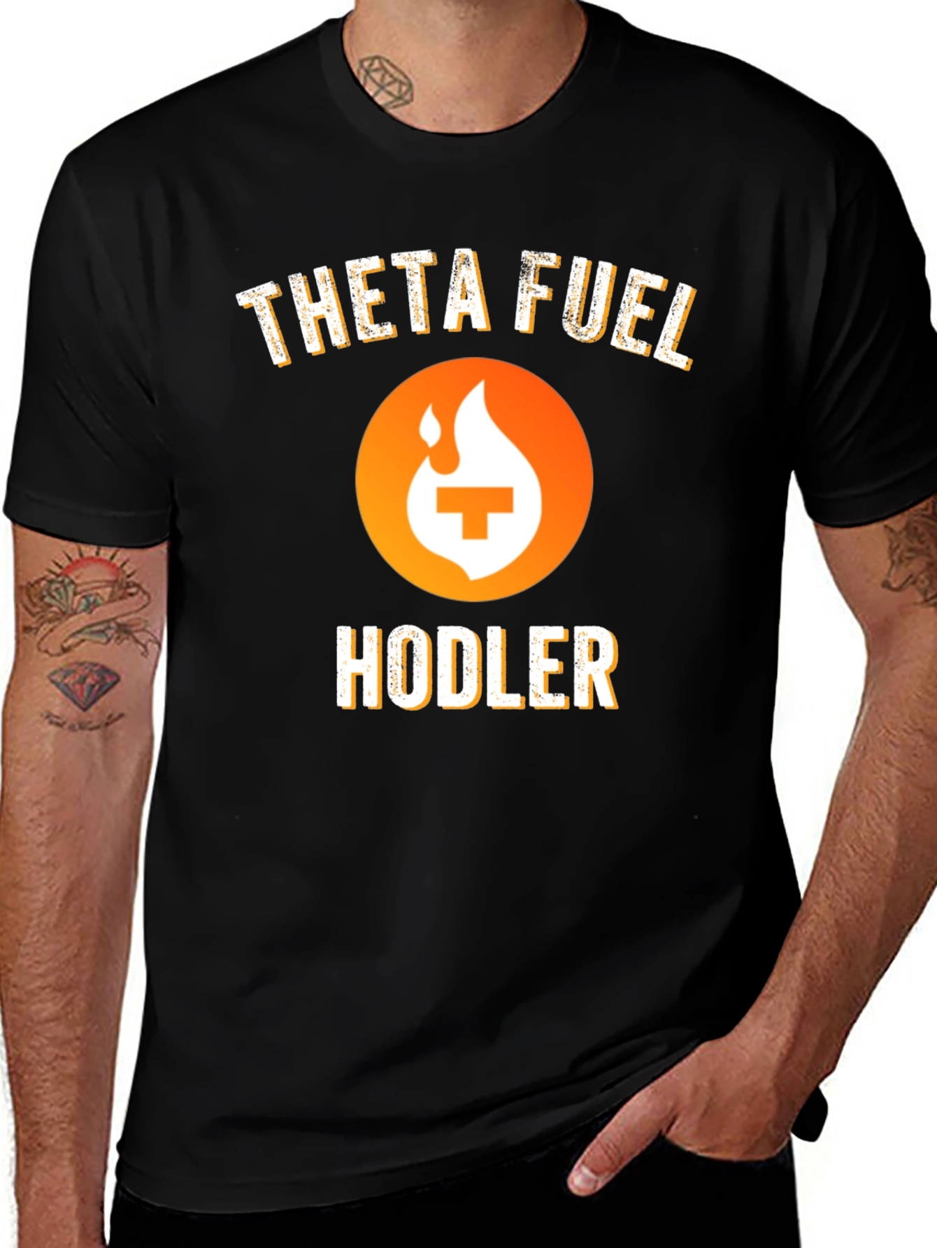 Theta Fuel Hodler T-Shirt - Black Crypto Tee