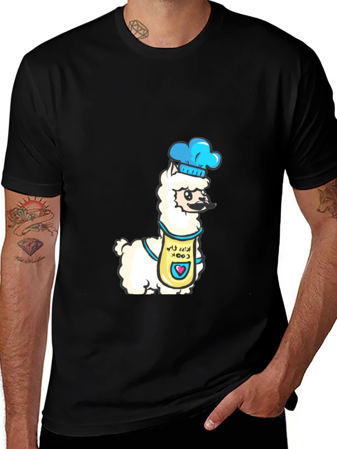 Variant 18 of Chef Llama Graphic Tee - Funny Cook T-Shirt