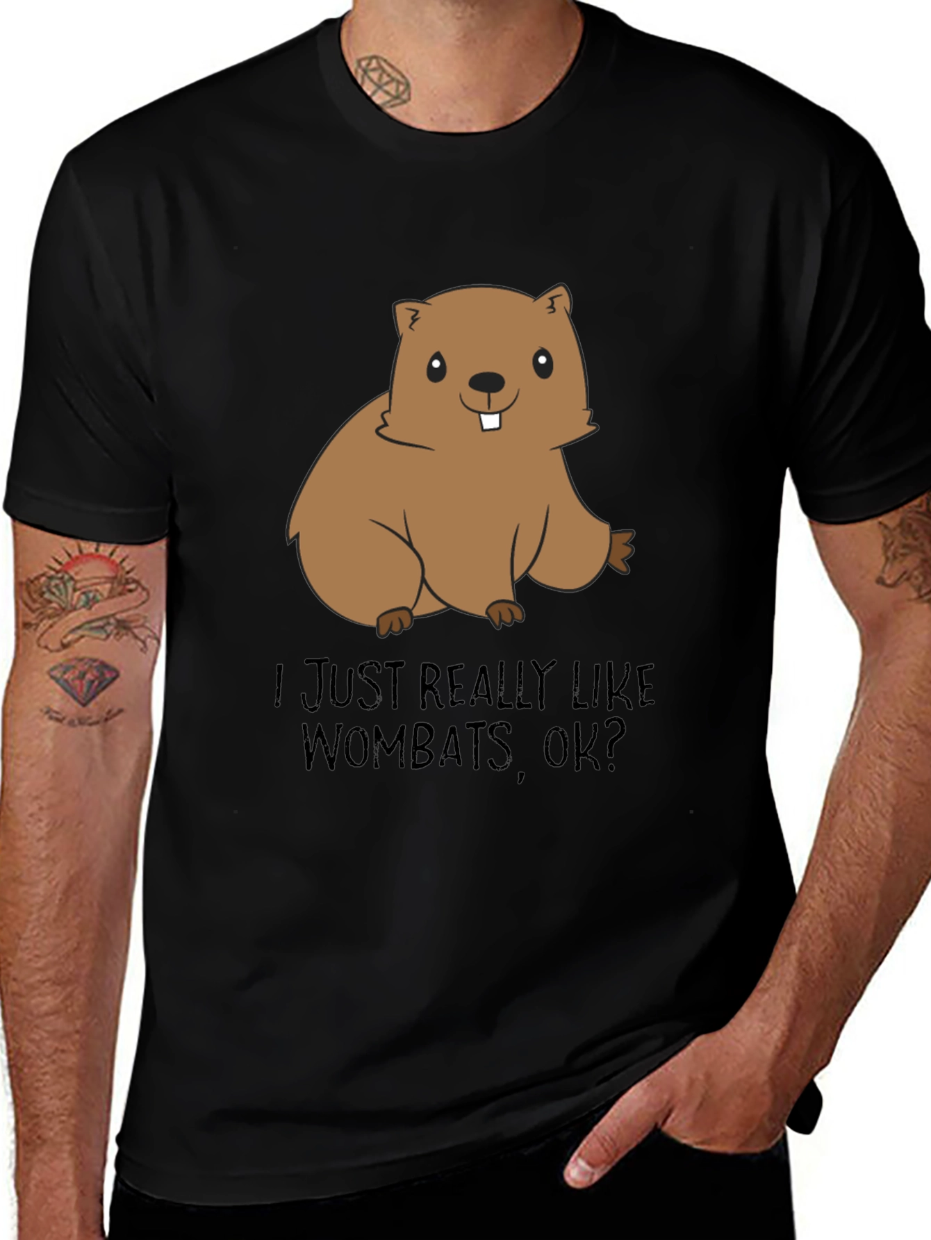Variant 27 of Wombat Lover T-Shirt - Cute Cartoon Animal Tee
