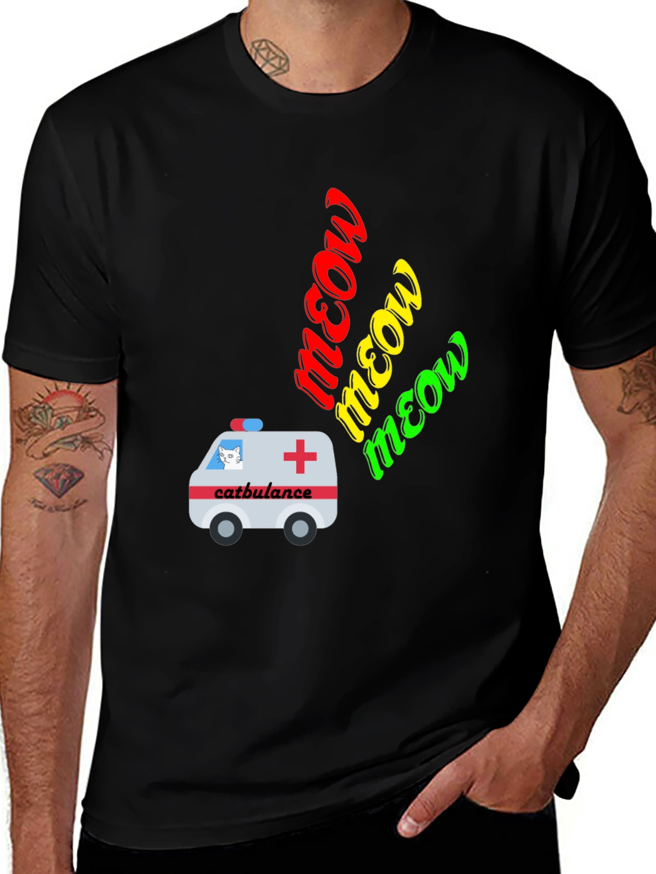Variant 2 of Catbulance Meow Graphic T-Shirt