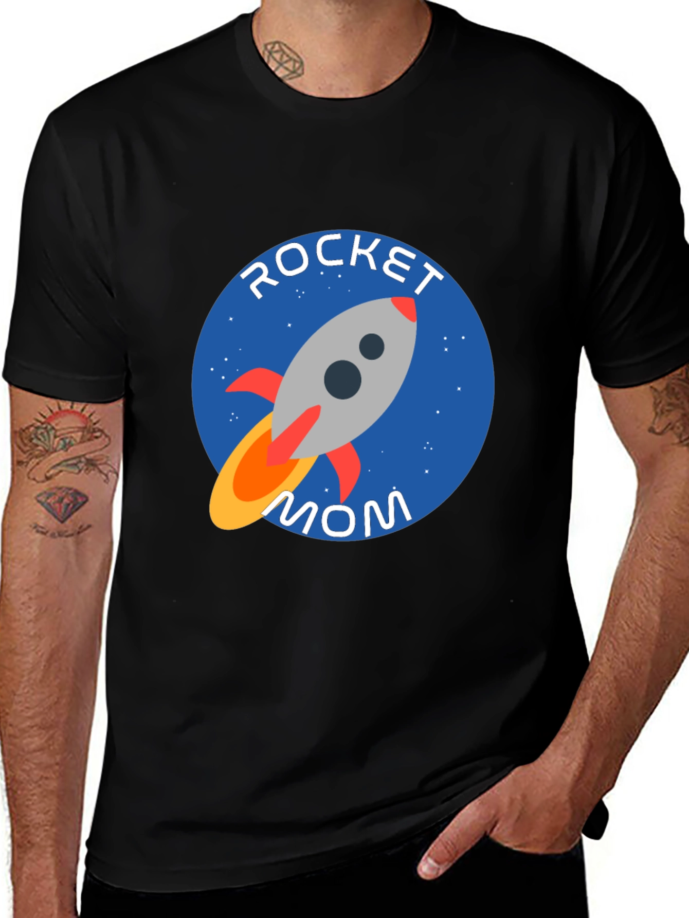 Variant 14 of Rocket Mom Graphic Tee - Space Lover Shirt
