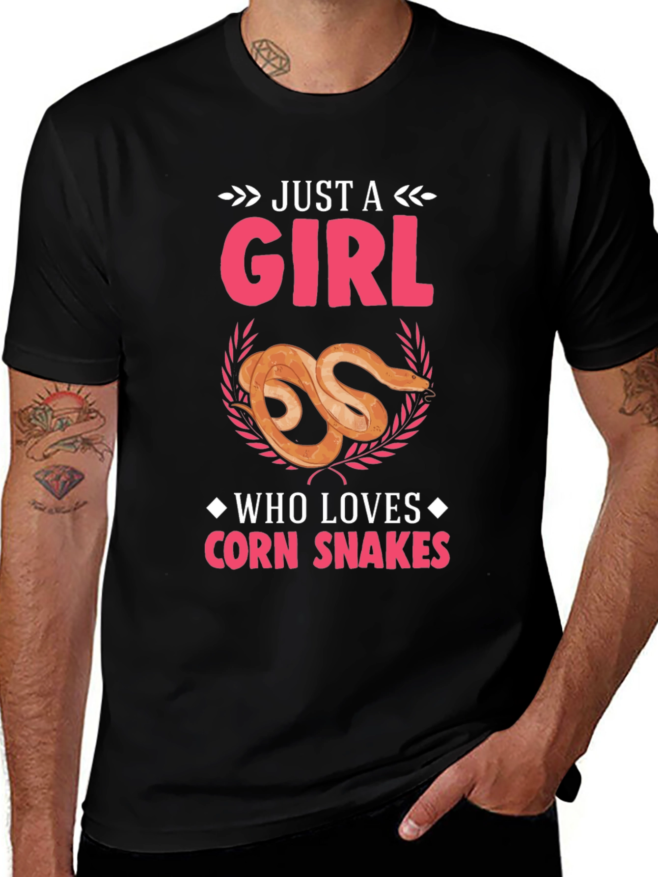Variant 10 of Just a Girl Who Loves Corn Snakes Graphic T-Shirt