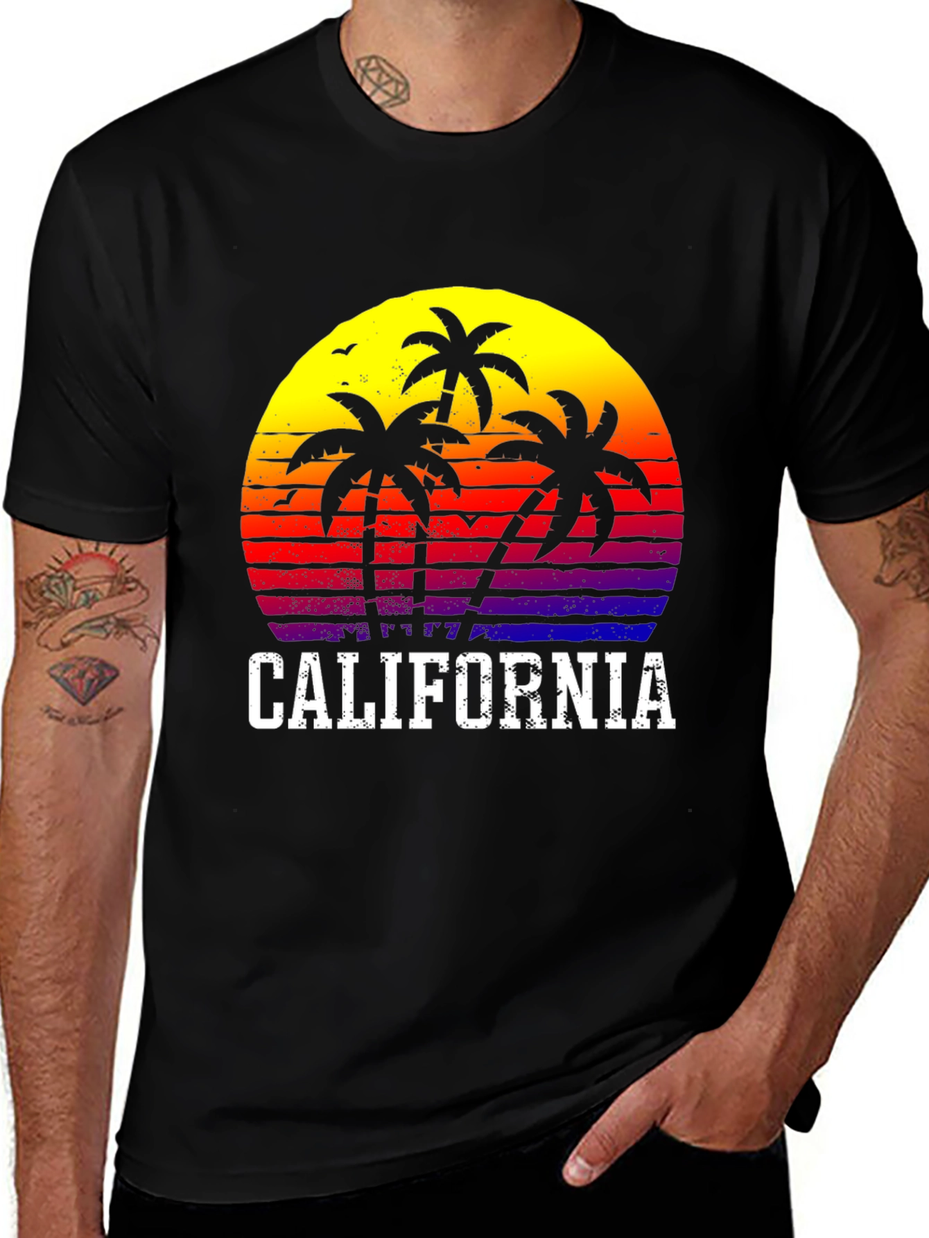 Variant 11 of California Sunset Palm Tree Graphic T-Shirt