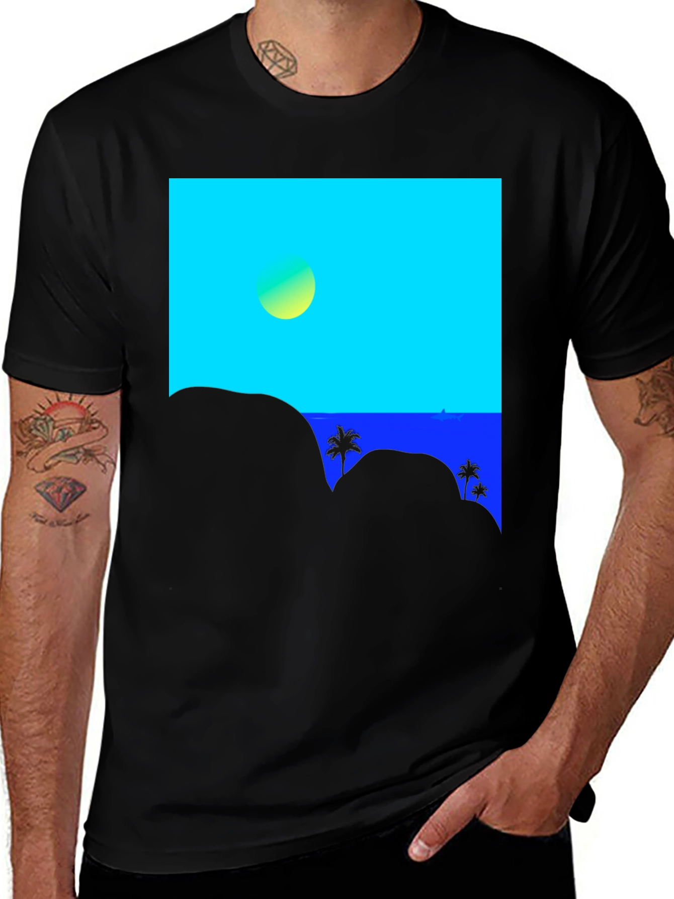Variant 29 of Tropical Horizon Graphic Tee - Island Vibes T-Shirt