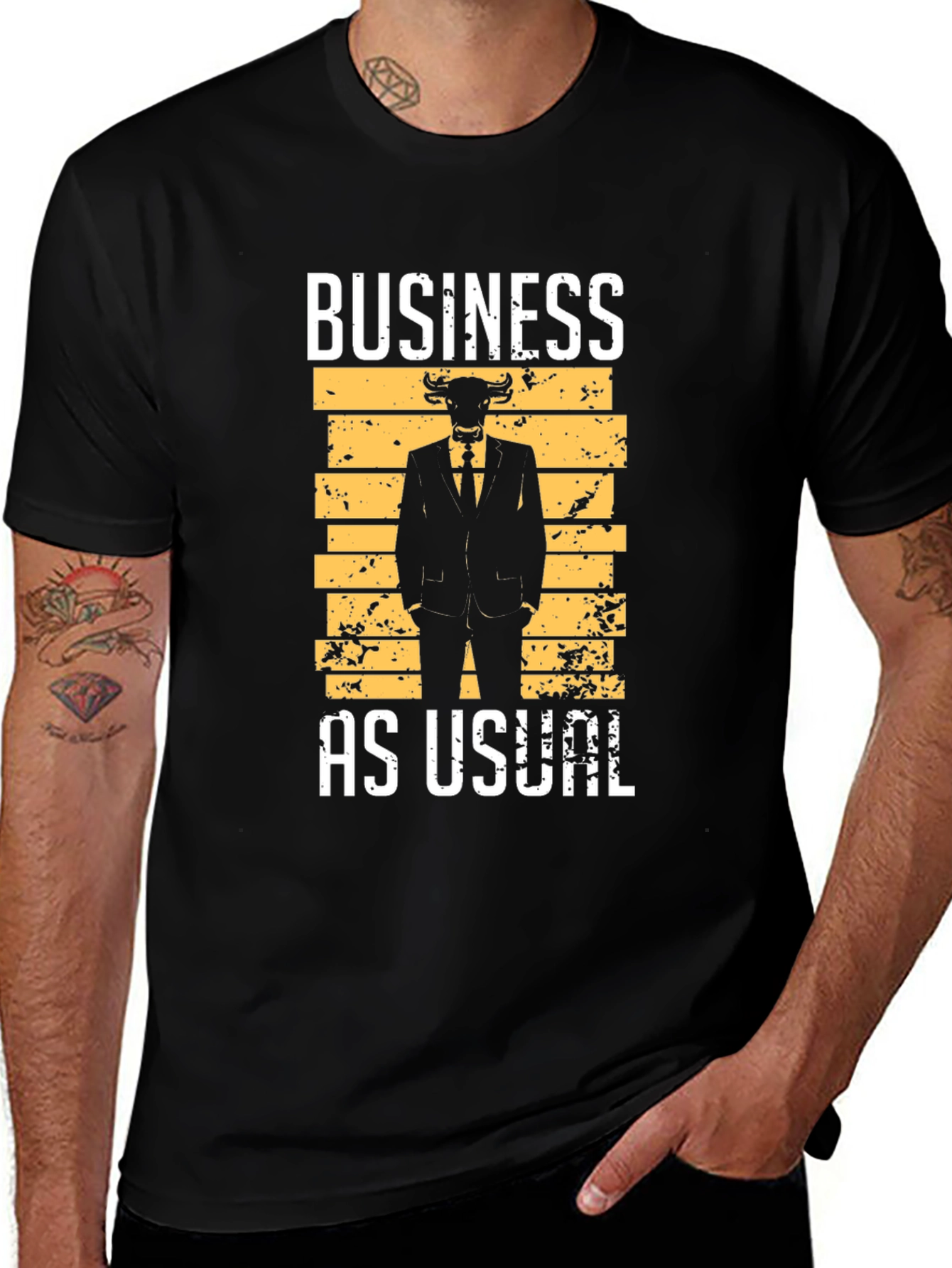Variant 29 of Business As Usual Bull T-Shirt