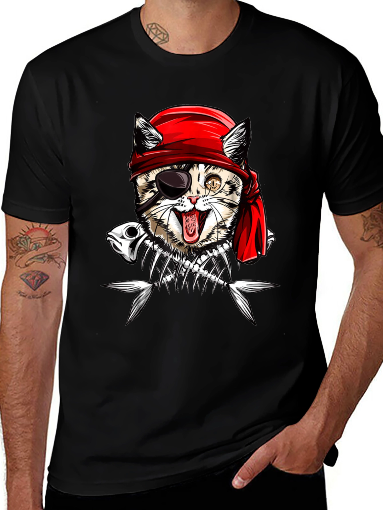 Variant 19 of Pirate Cat Graphic T-Shirt
