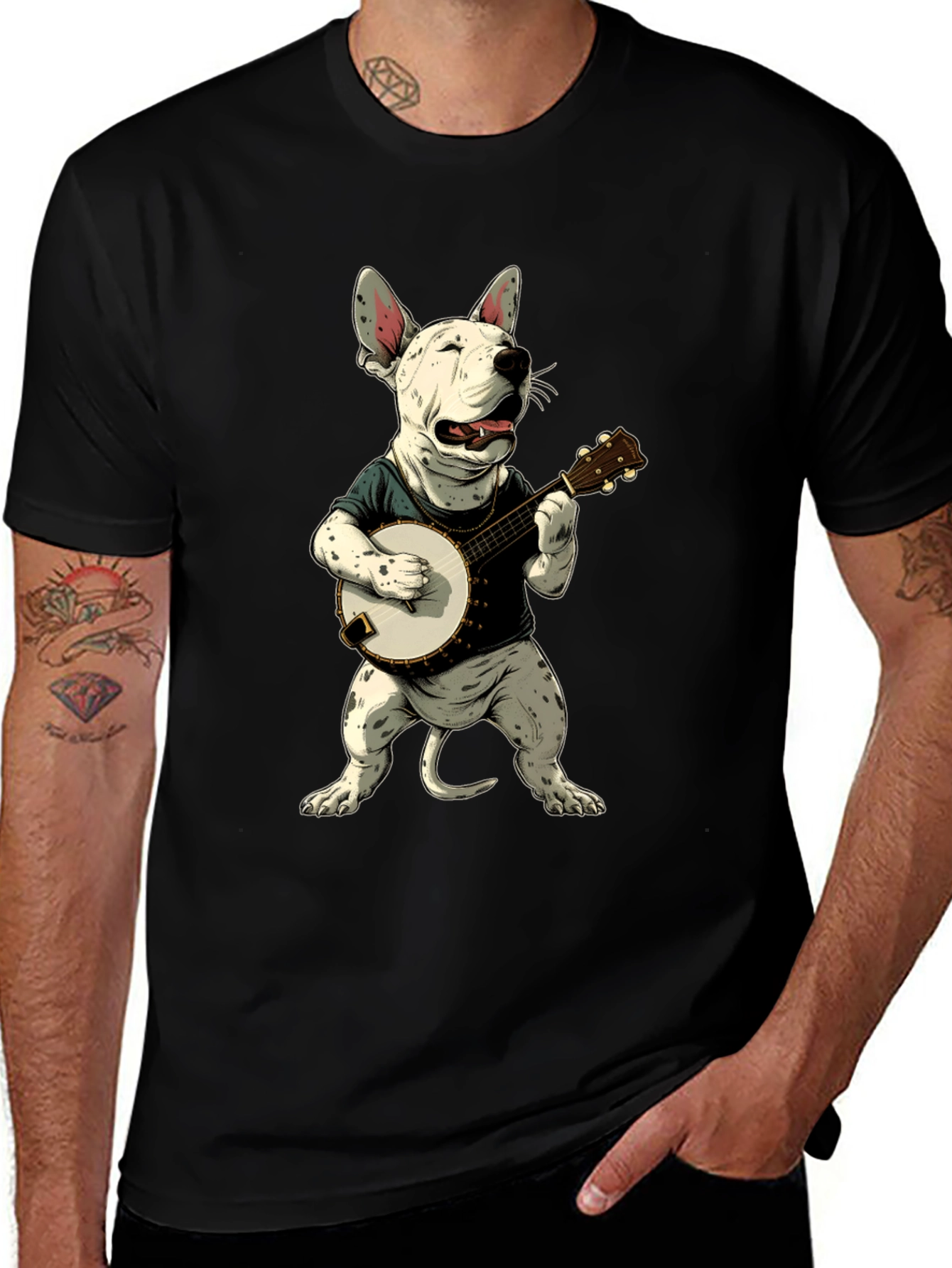 Variant 18 of Dog Playing Banjo Graphic T-Shirt