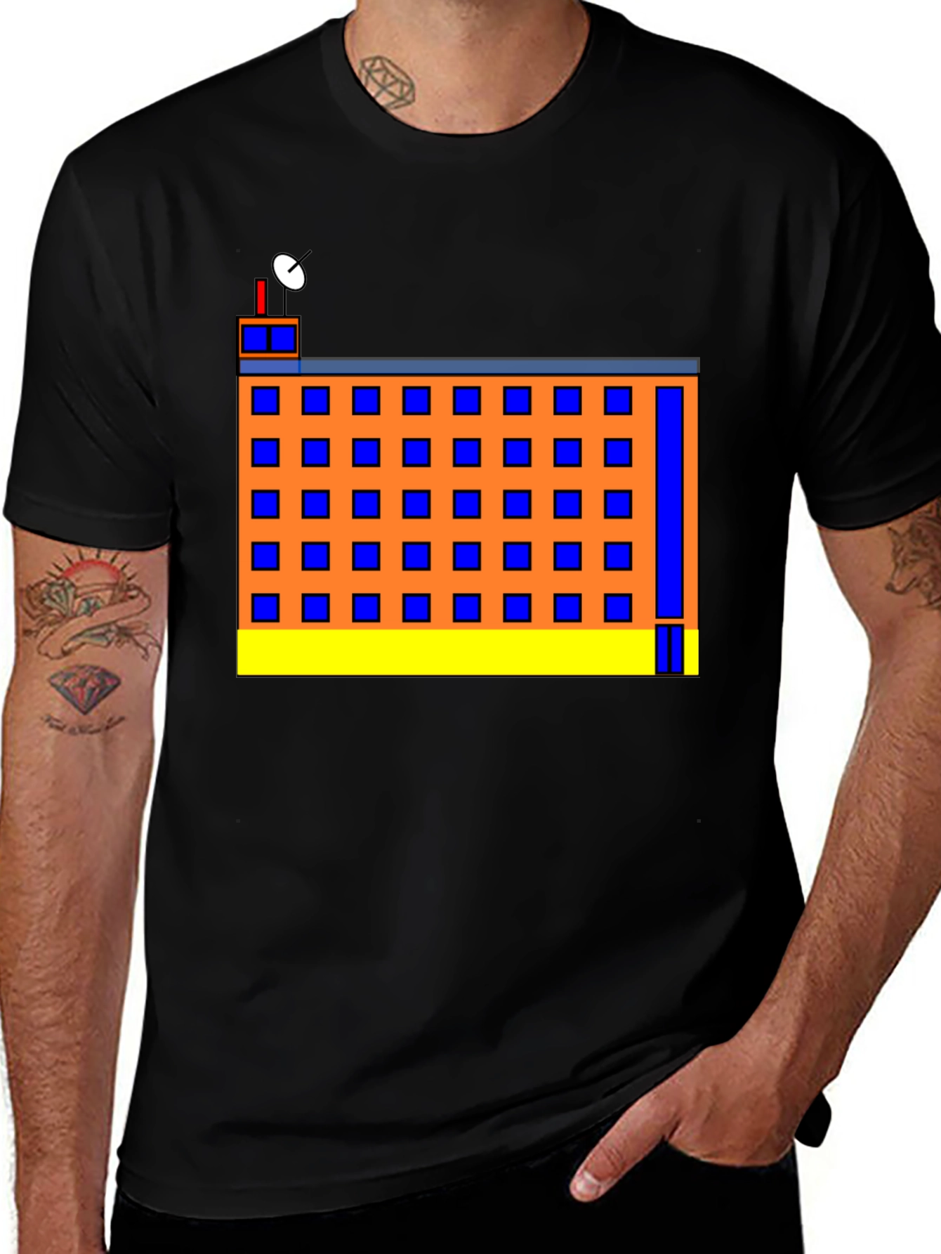 Variant 12 of Retro Building Block T-Shirt - Graphic Tee