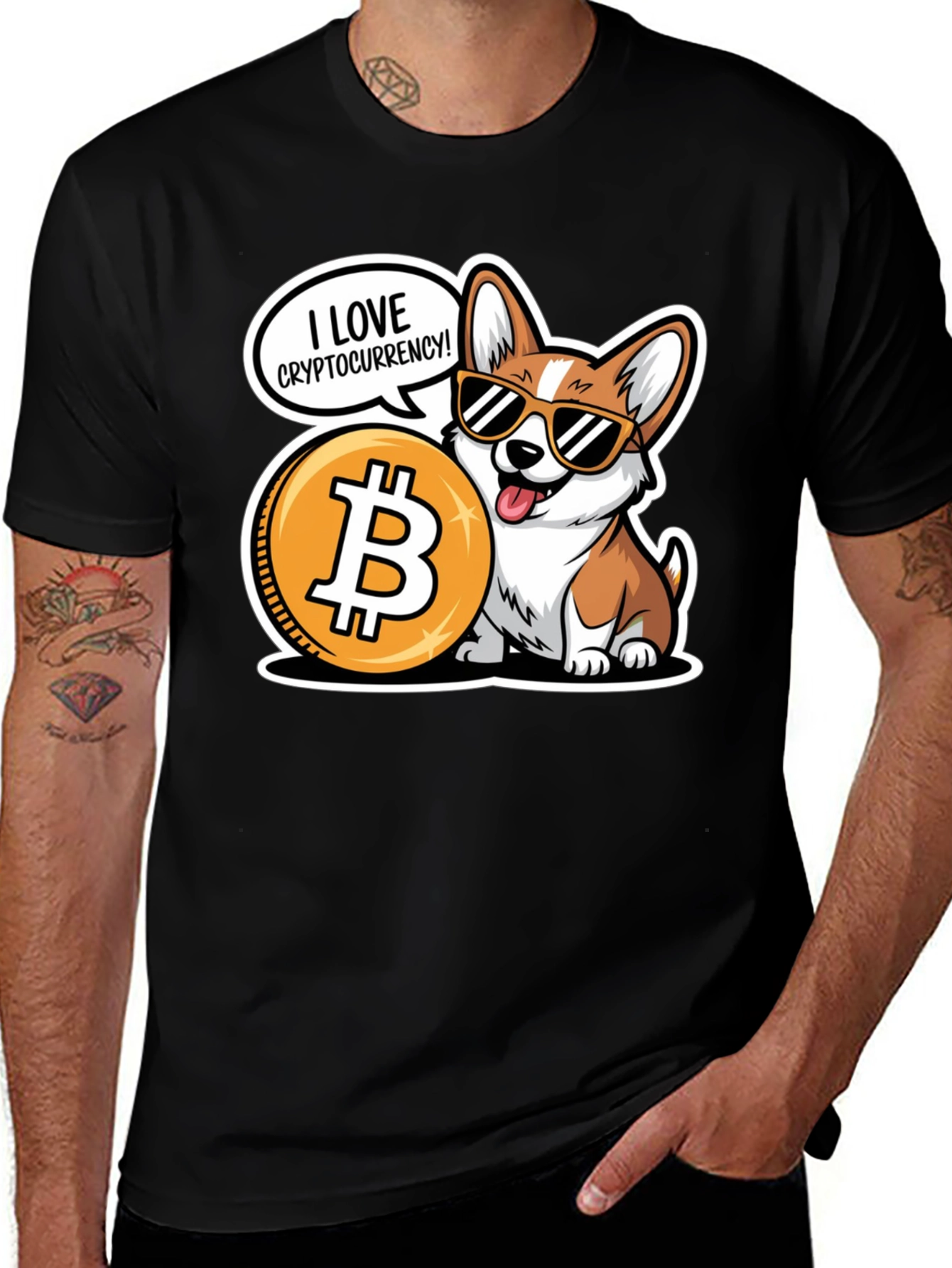 Variant 13 of Crypto Corgi Bitcoin T-Shirt