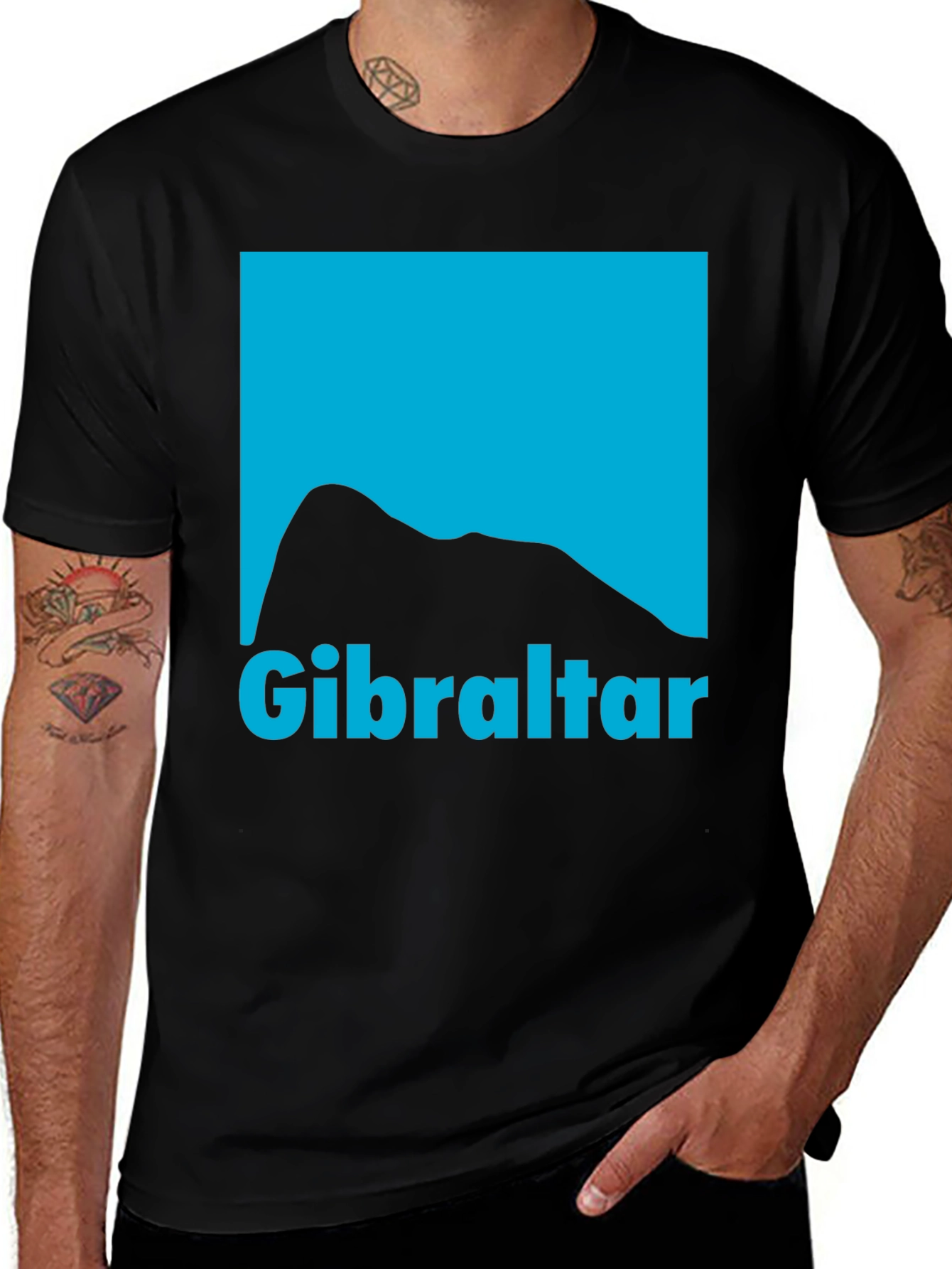 Gibraltar Rock Graphic Tee - Black Casual Shirt