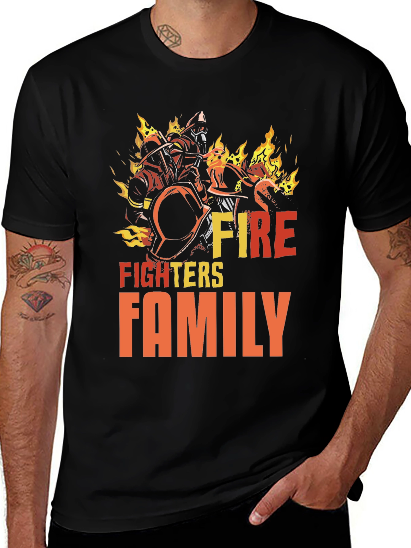 Variant 4 of Firefighters Family Graphic T-Shirt