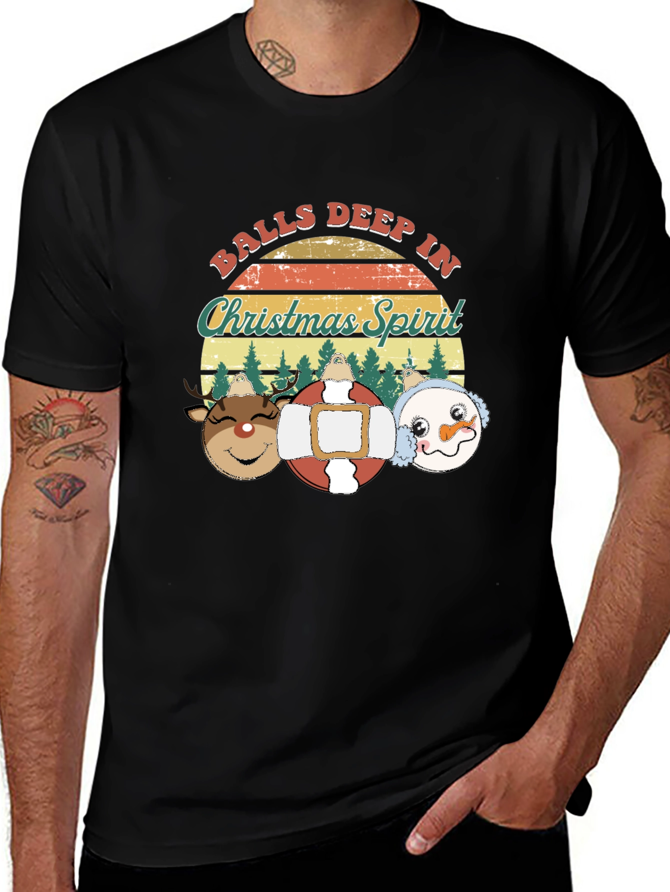 Variant 6 of Balls Deep In Christmas Spirit Novelty T-Shirt