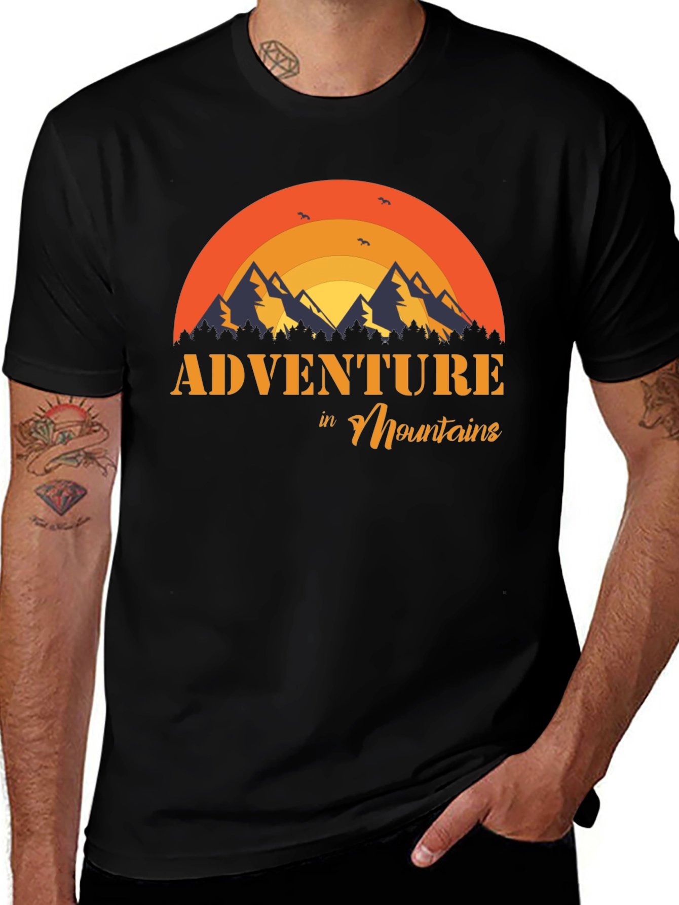 Variant 19 of Adventure in Mountains Graphic T-Shirt