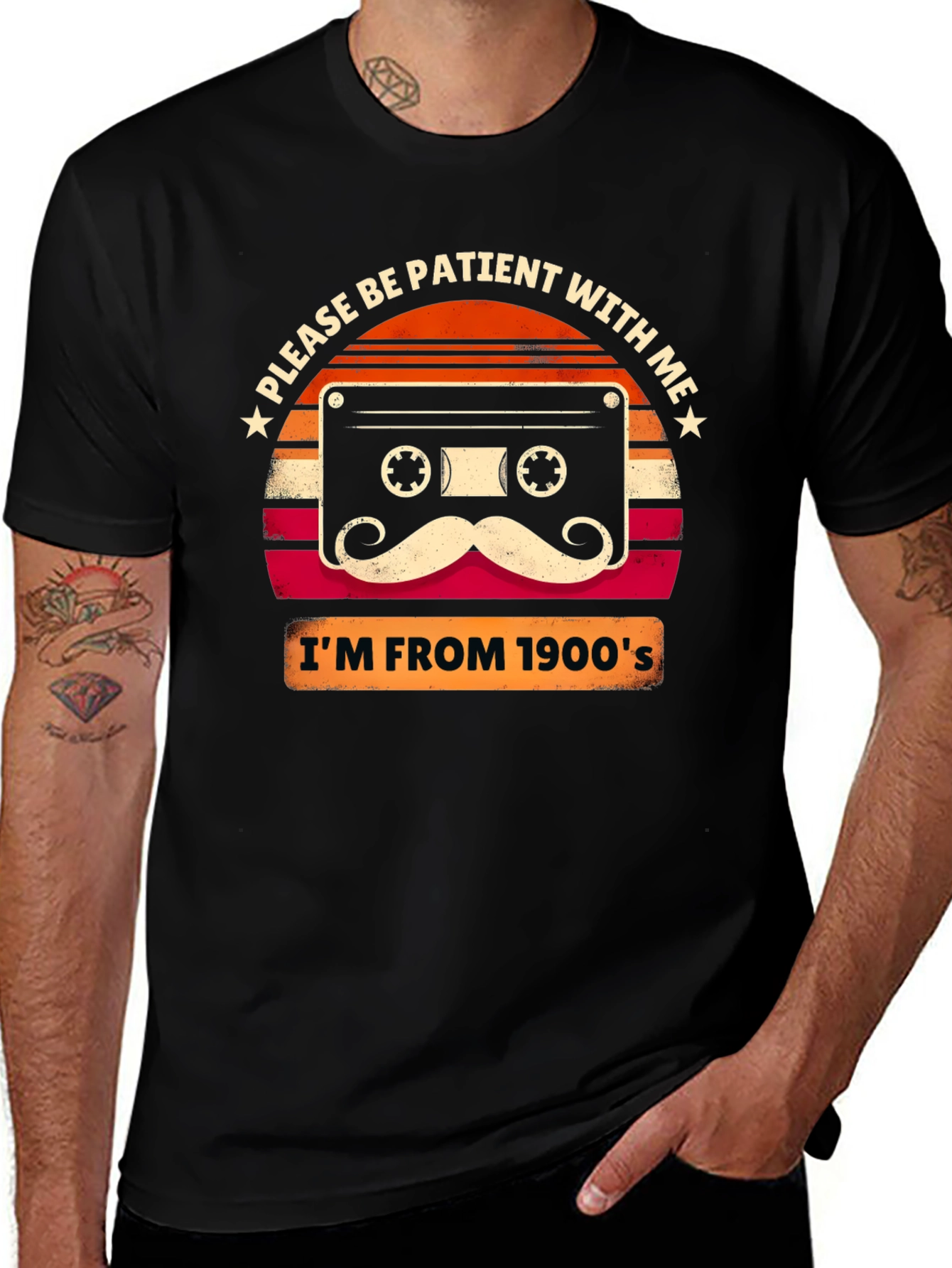 Variant 15 of Retro Cassette Tape 1900s Graphic T-Shirt