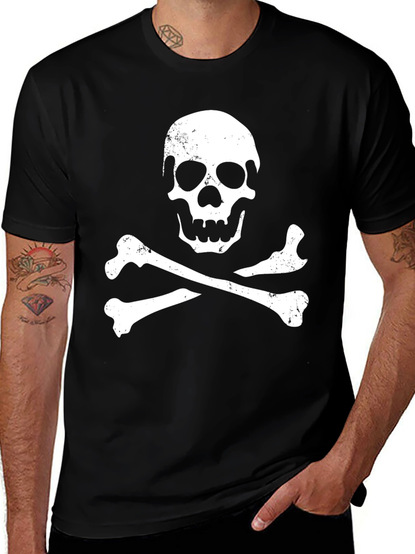 Variant 24 of Skull & Crossbones Graphic T-Shirt - Pirate Style Tee