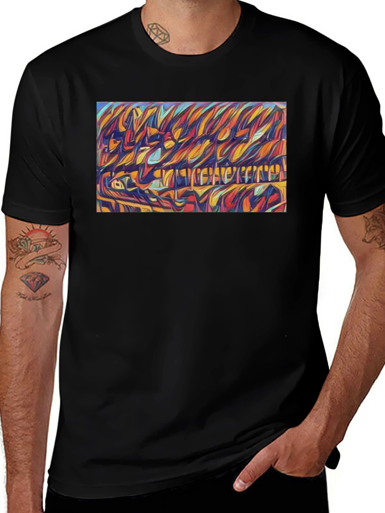 Variant 9 of Abstract Expressionist Graphic Tee - Bold Artistic Design