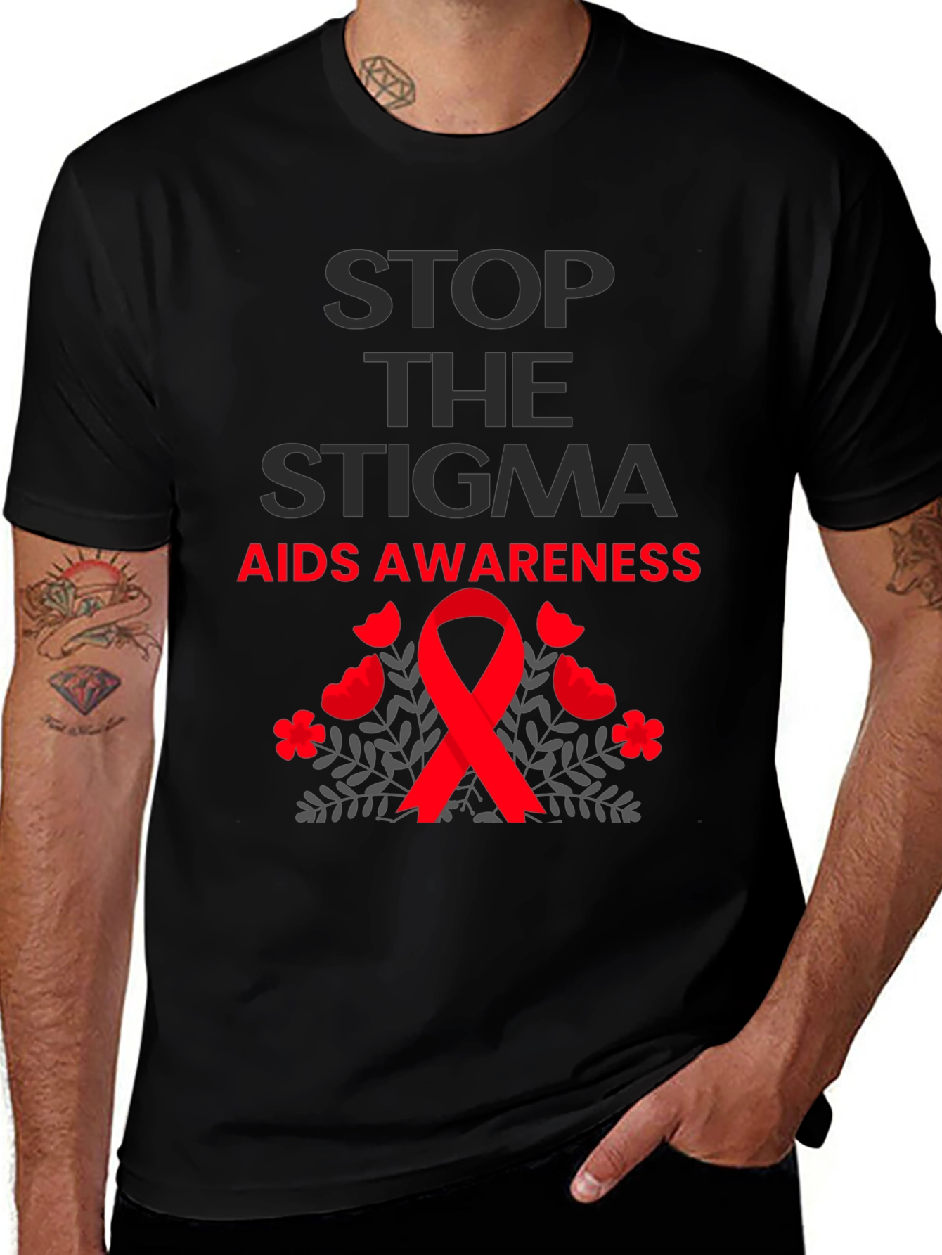 Stop the Stigma AIDS Awareness T-Shirt