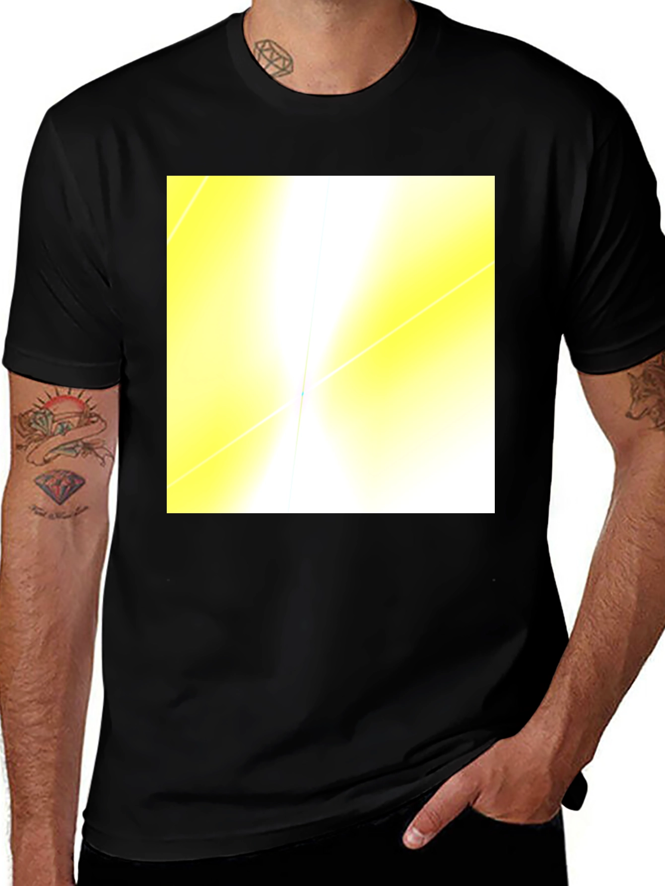 Black Abstract Light Black T-Shirt main image