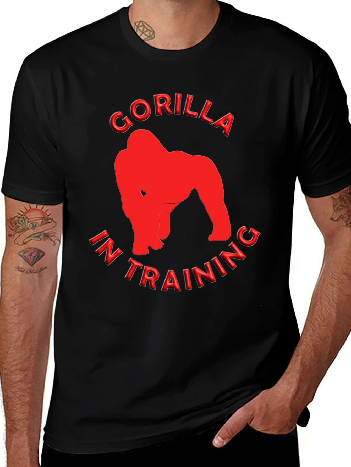 Variant 12 of Gorilla In Training Graphic T-Shirt