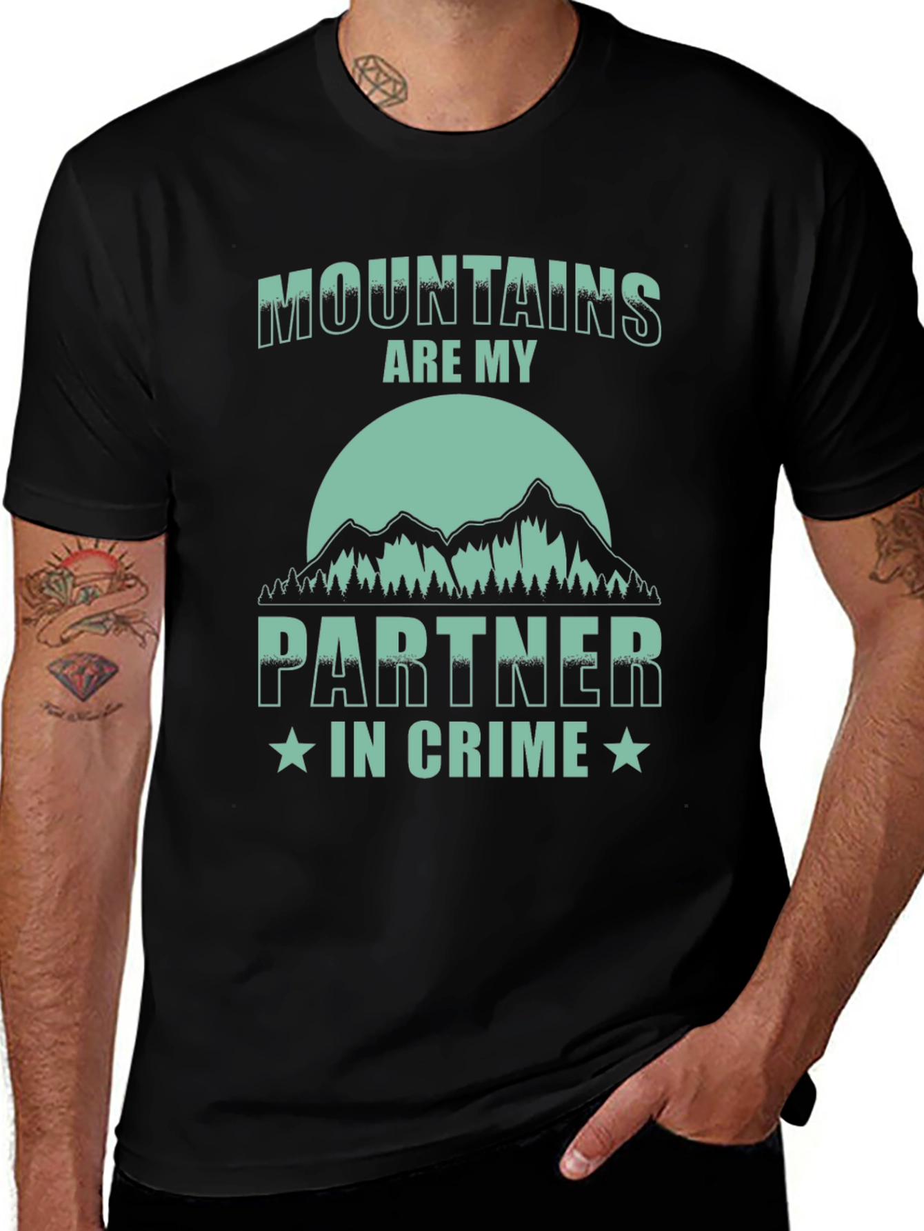 Variant 28 of Mountains Are My Partner In Crime T-Shirt