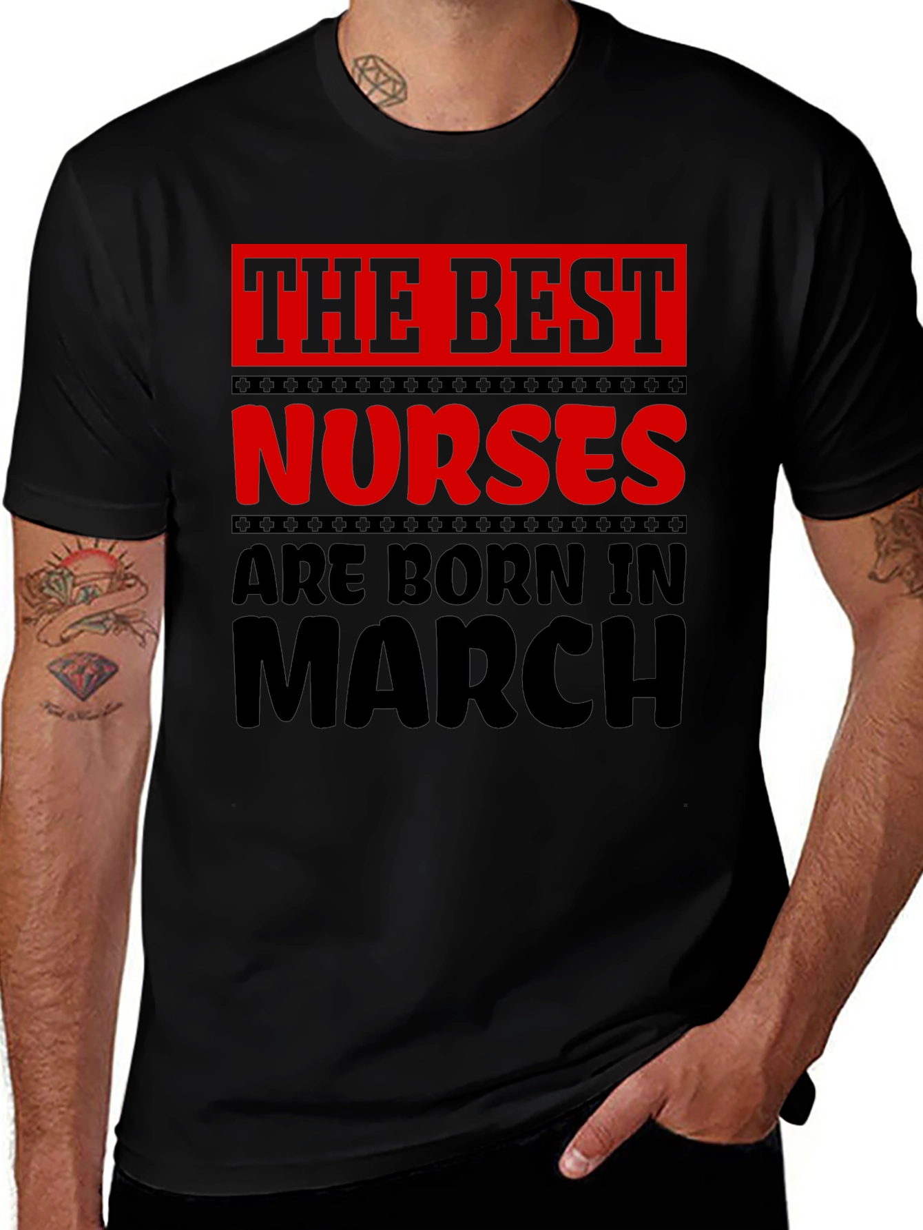 Variant 16 of Best Nurses Born in March T-Shirt