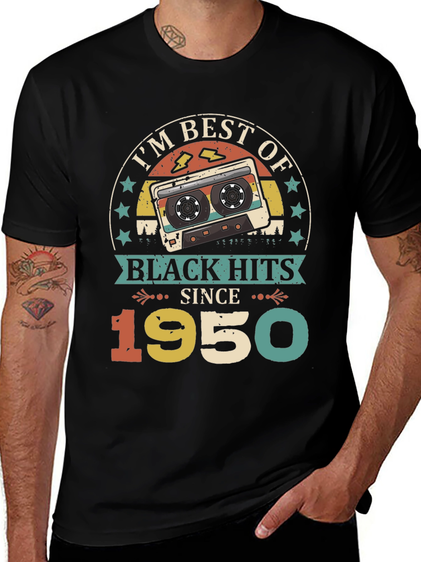 Variant 7 of Best of Black Hits Since 1950 Cassette Tape T-Shirt