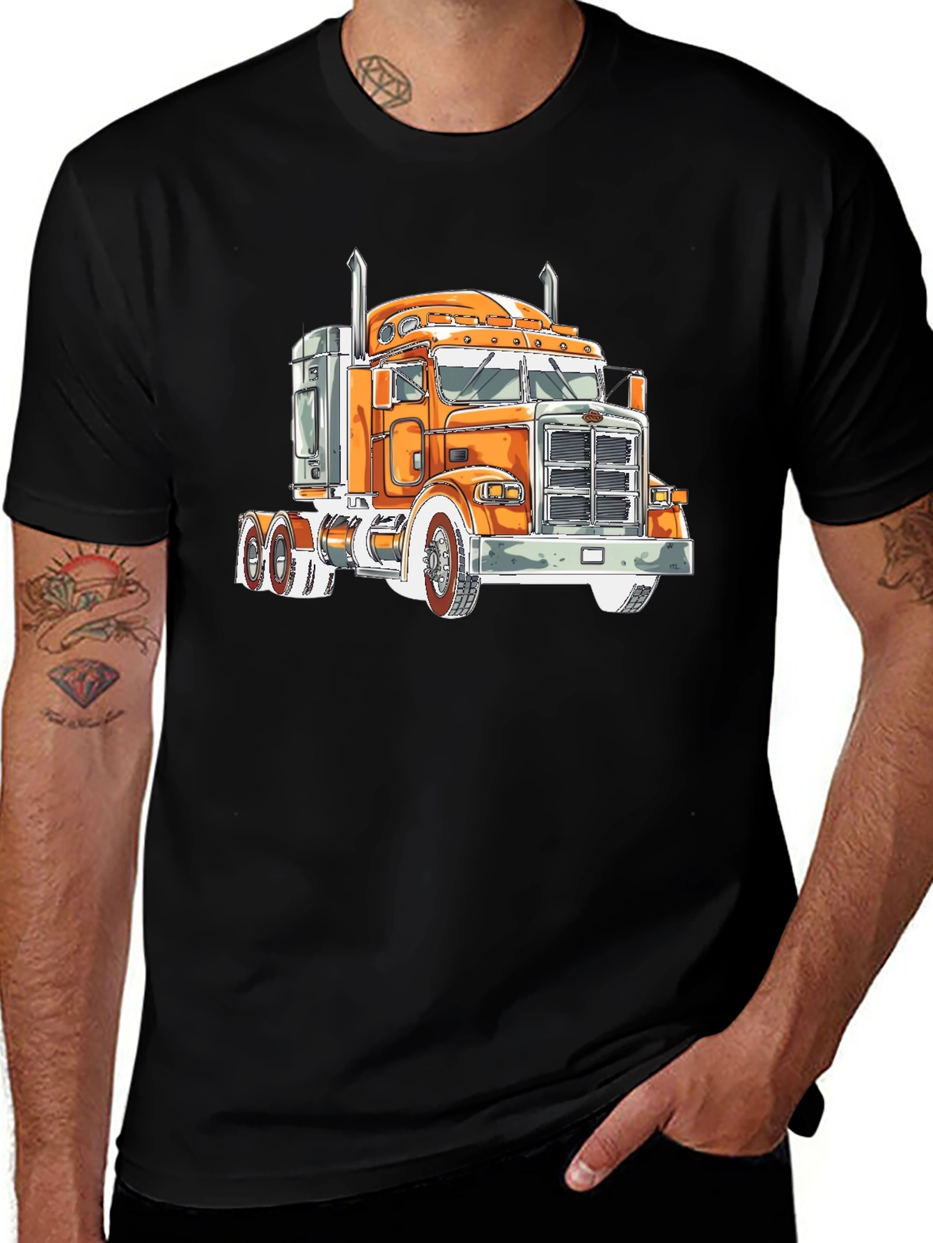 Variant 15 of Truck Graphic Tee - Classic Big Rig Design