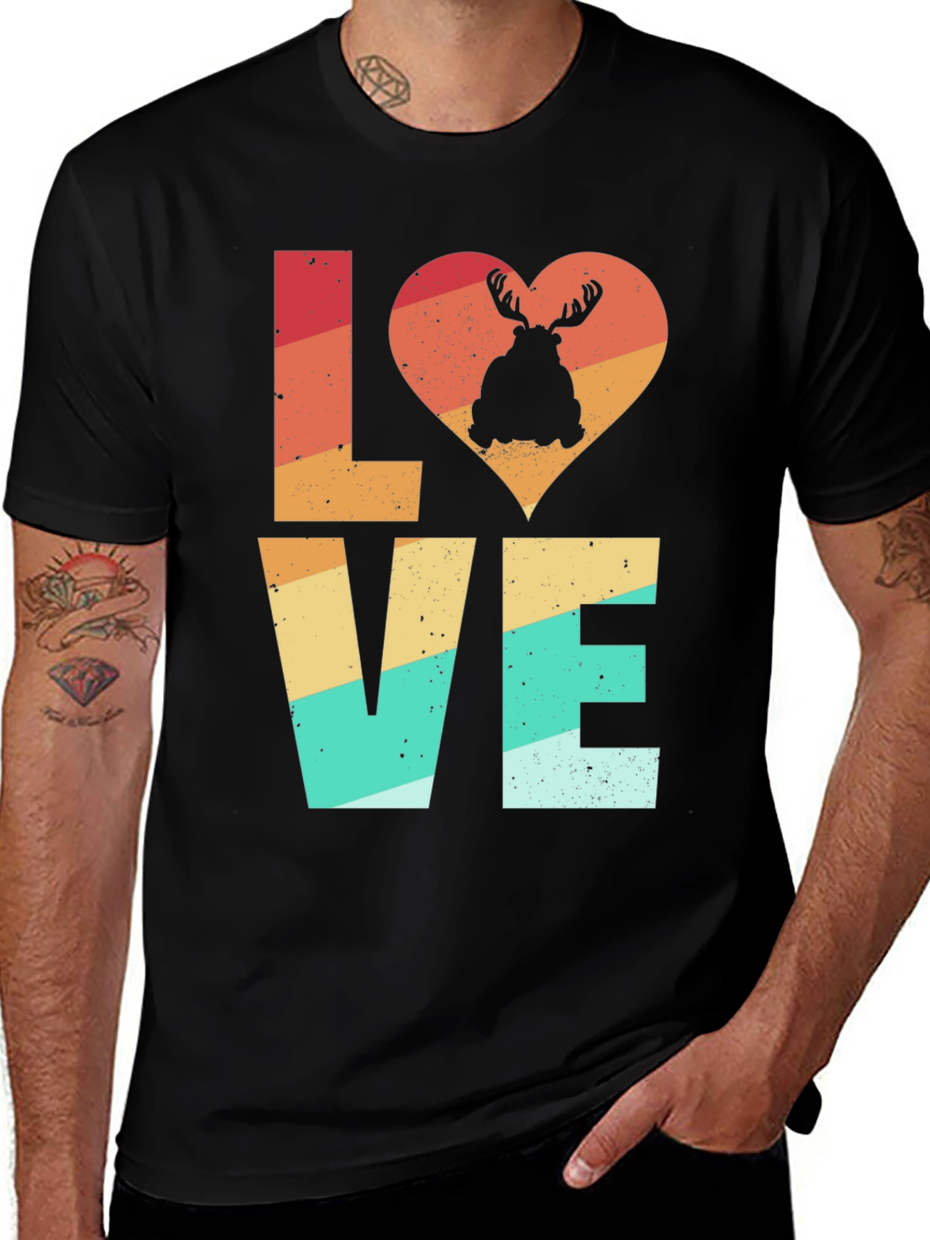 Variant 8 of Love Moose T-Shirt - Retro Animal Tee