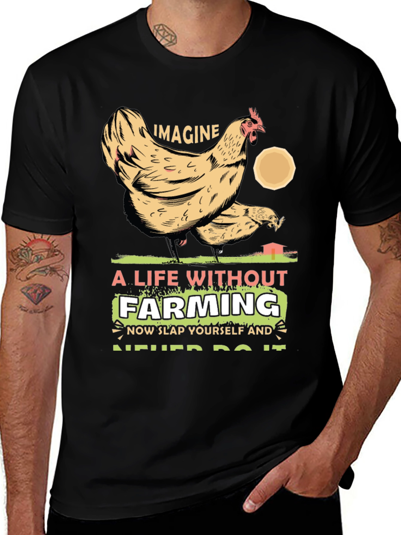 Variant 7 of Imagine Life Without Farming Graphic Tee