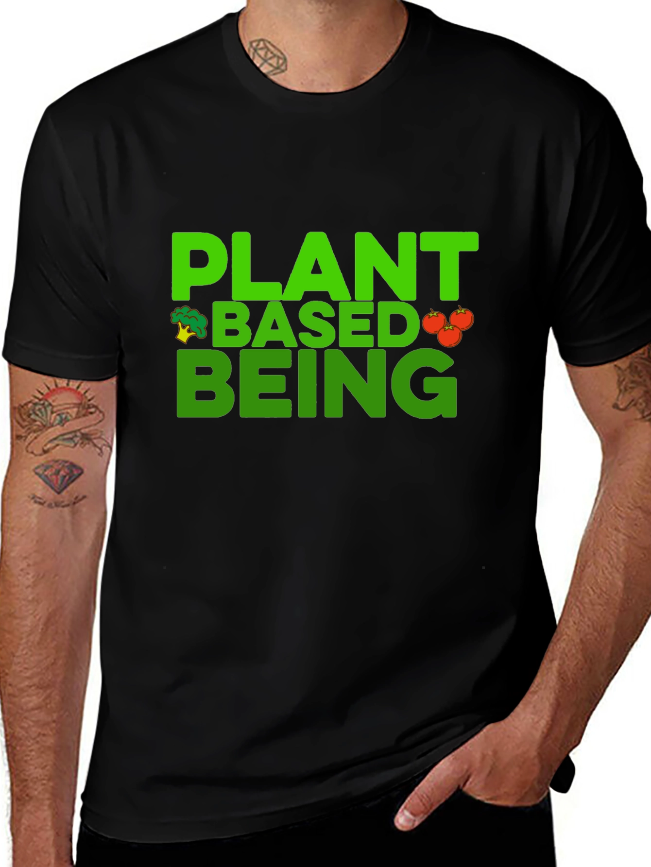 Variant 12 of Plant Based Being Graphic T-Shirt - Vegan Lifestyle Tee