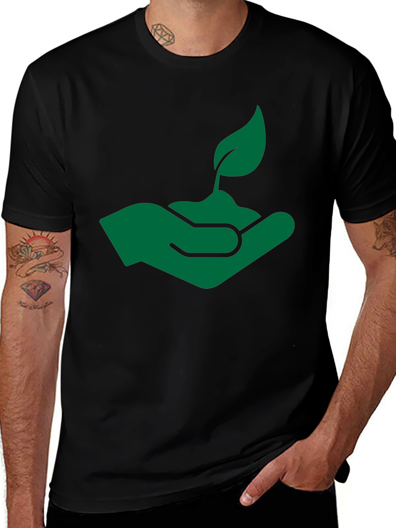 Variant 14 of Eco-Friendly Green Sprout Graphic Tee