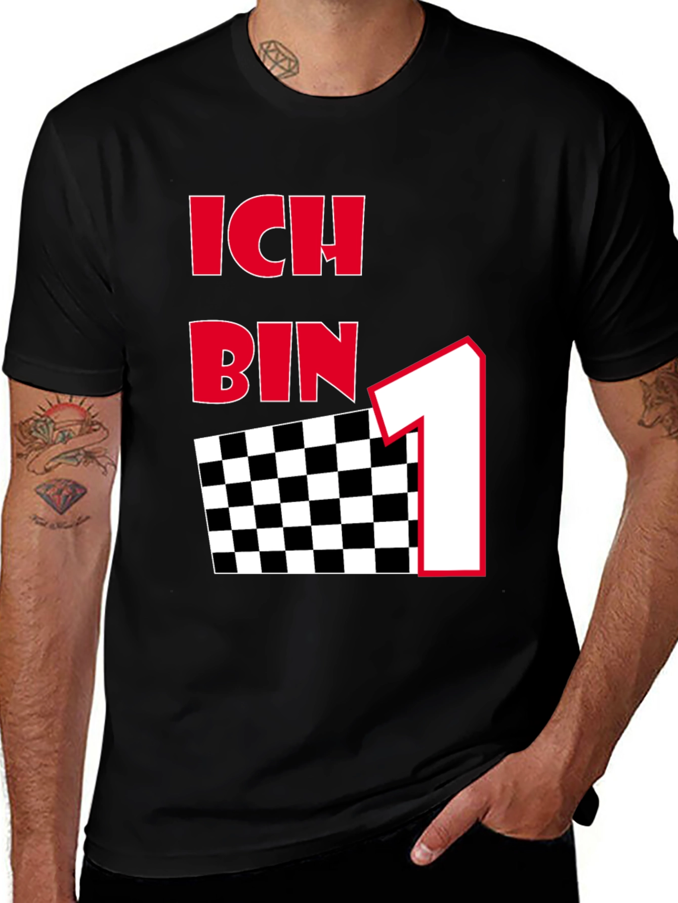 Variant 5 of Ich Bin One Black Graphic Tee