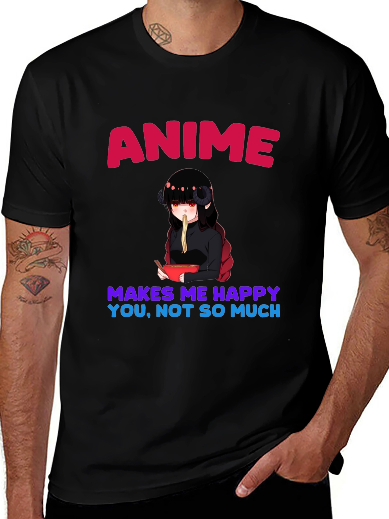 Variant 27 of Anime Makes Me Happy T-Shirt