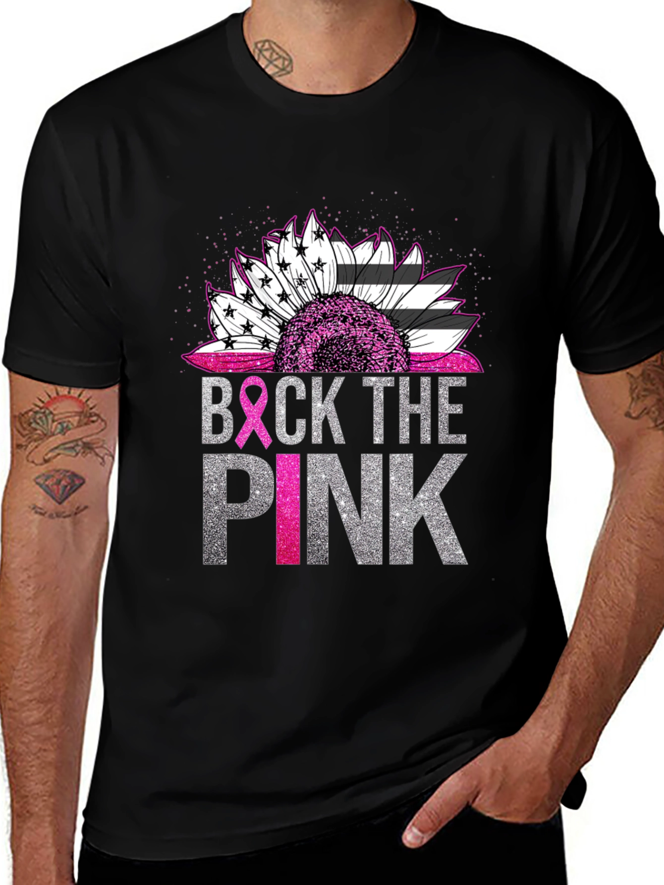 Variant 6 of Back the Pink Breast Cancer Awareness T-Shirt