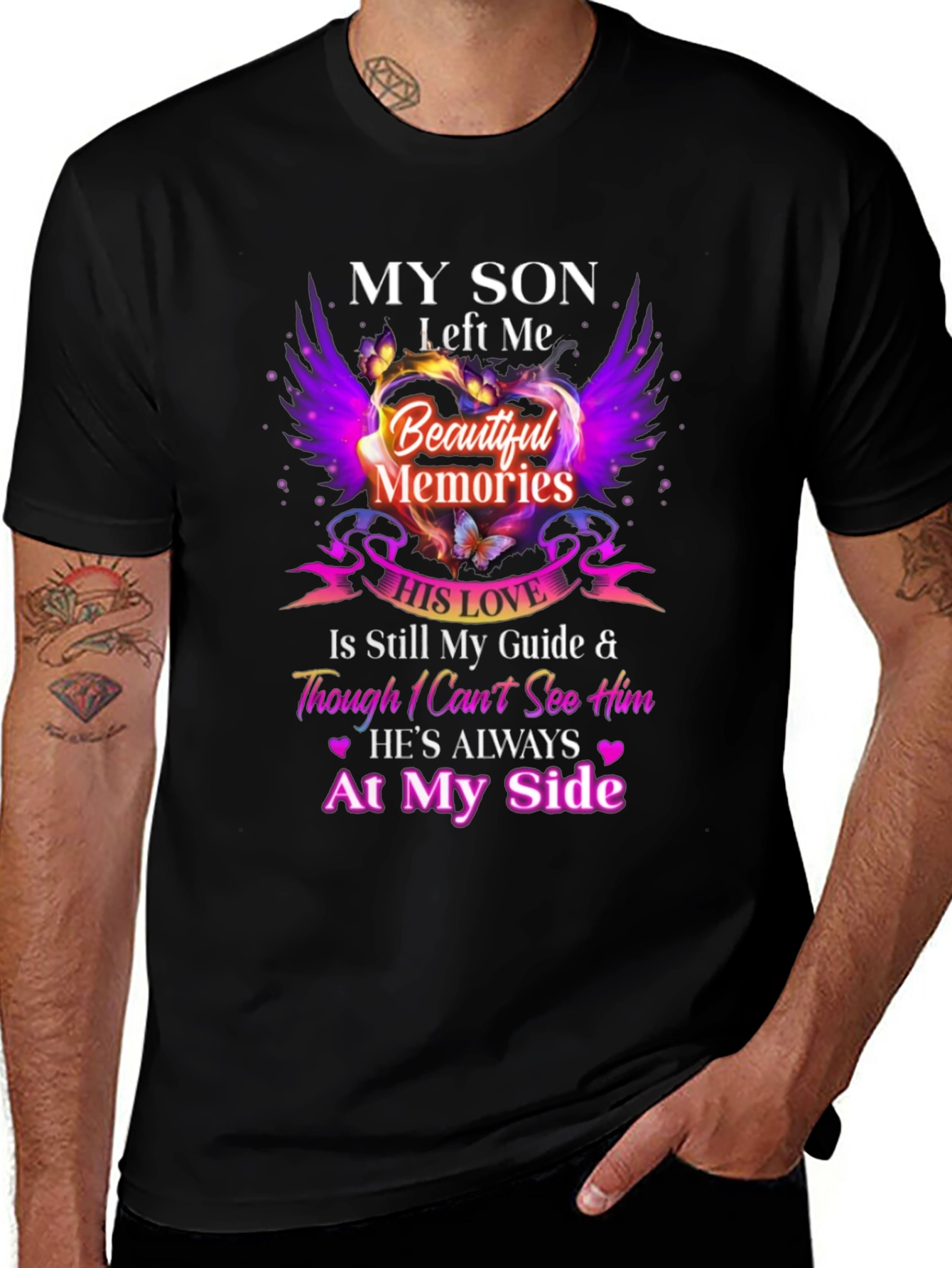 Variant 8 of My Son Left Me Black T-Shirt