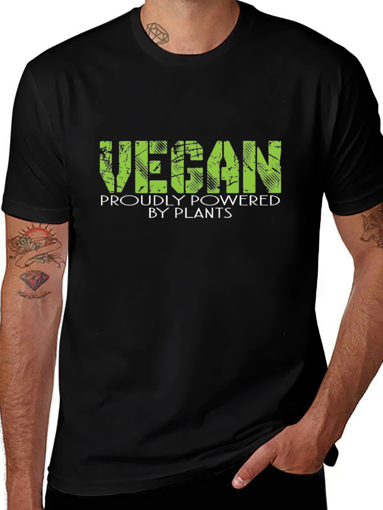 Vegan Powered By Plants Black T-Shirt