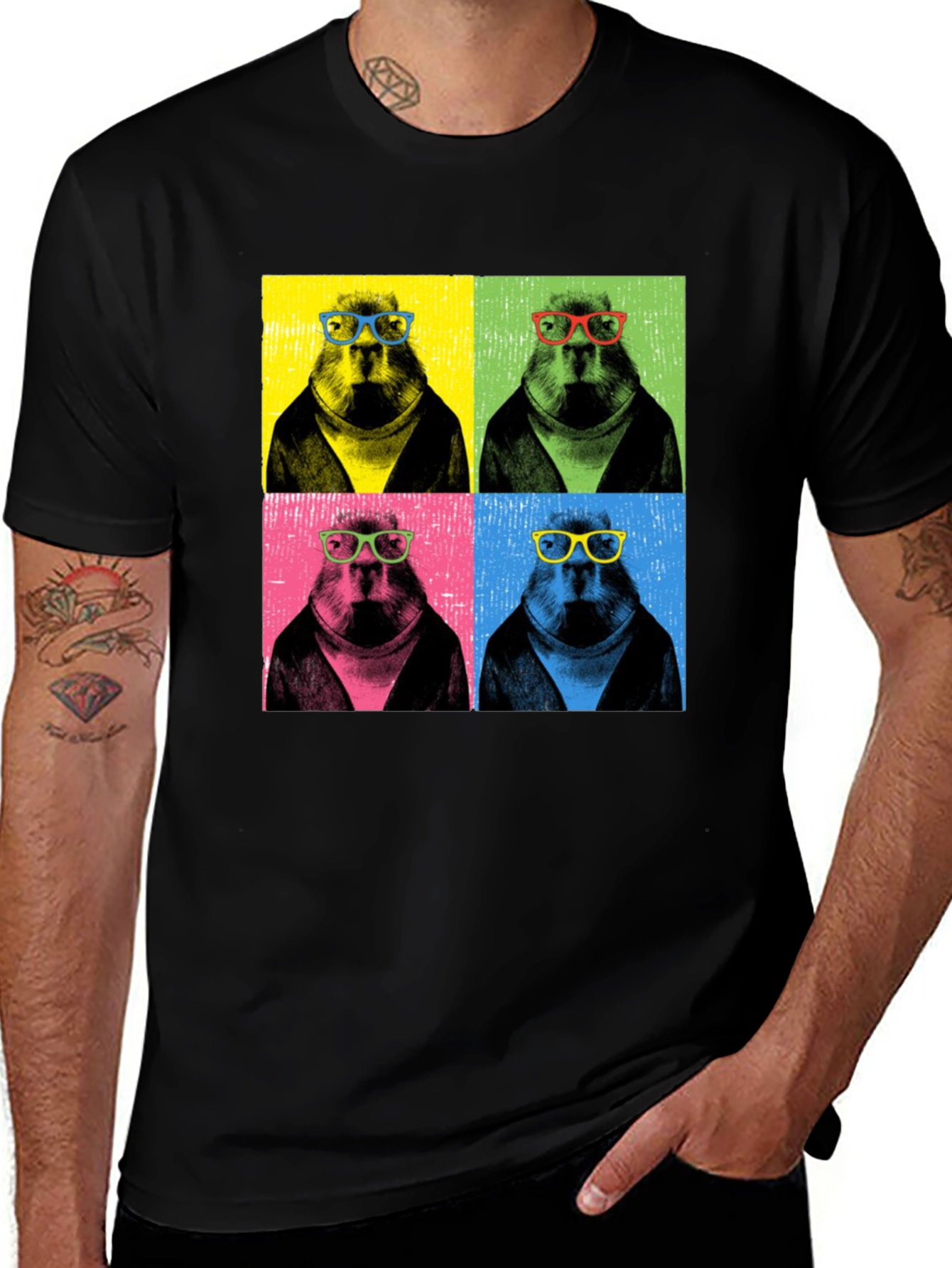 Variant 16 of Pop Art Capybara T-Shirt - Unique Graphic Tee