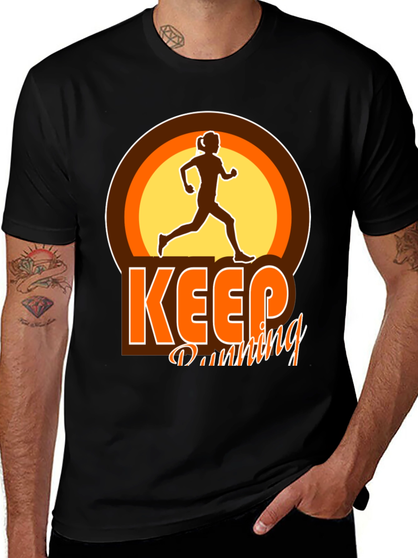 Variant 29 of Keep Running Graphic Tee - Unisex